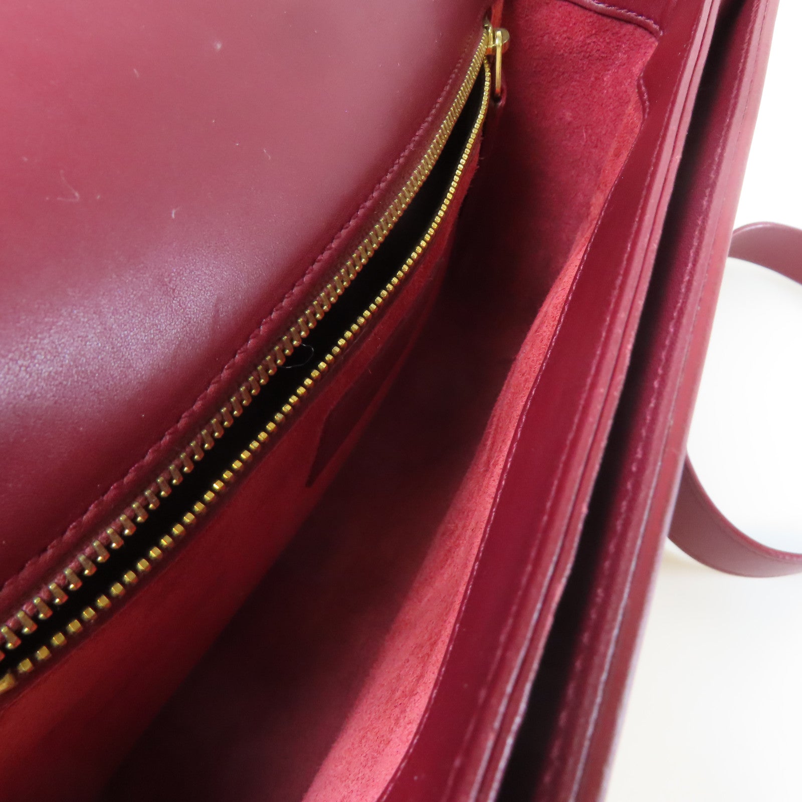 SAINT LAURENT 【激減優惠】牛皮皮革Classic Universite Shoulder Bag金扣肩背袋紅色
