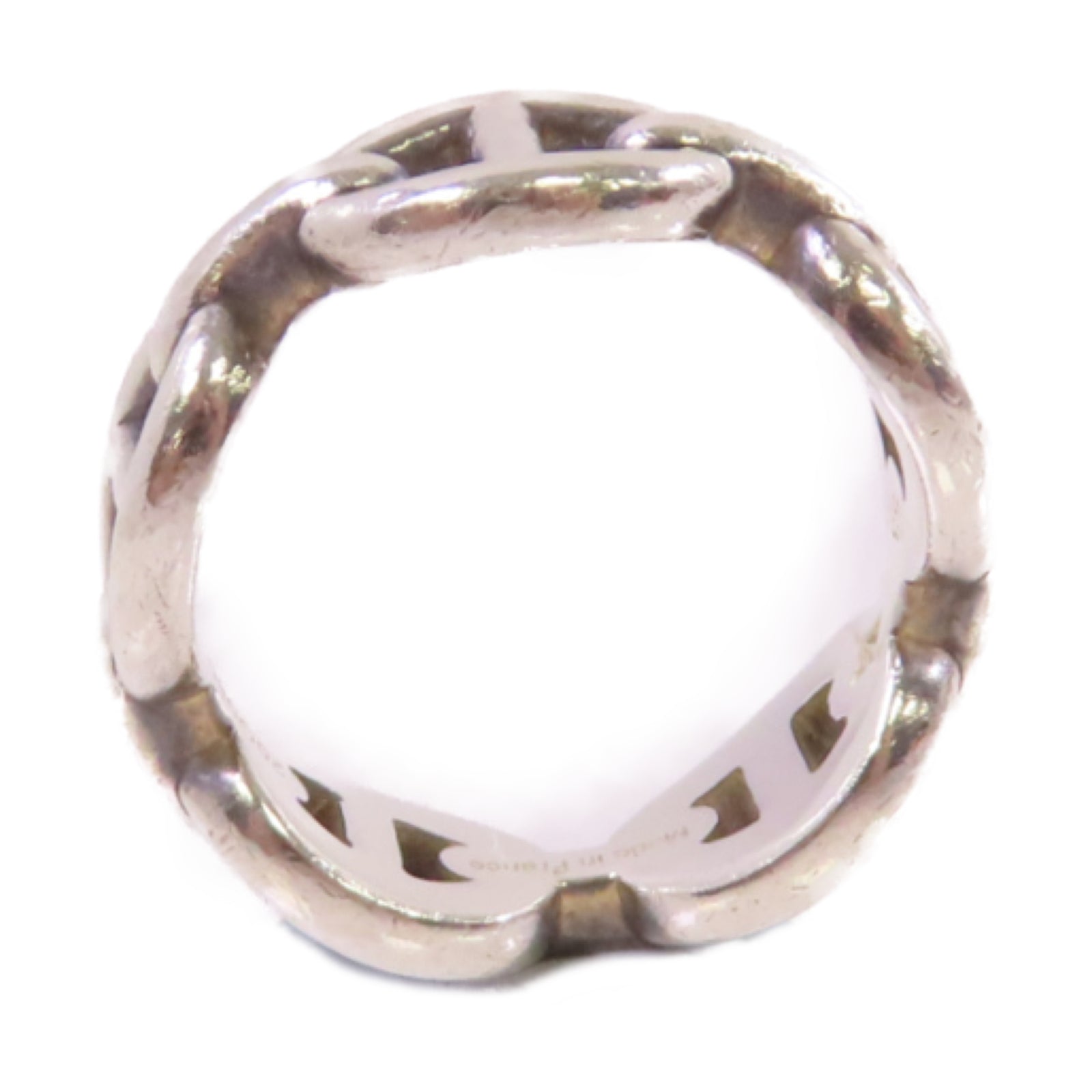 HERMES 925純銀Chaine d'Ancre Enchainee Ring戒指#53/US#6.75