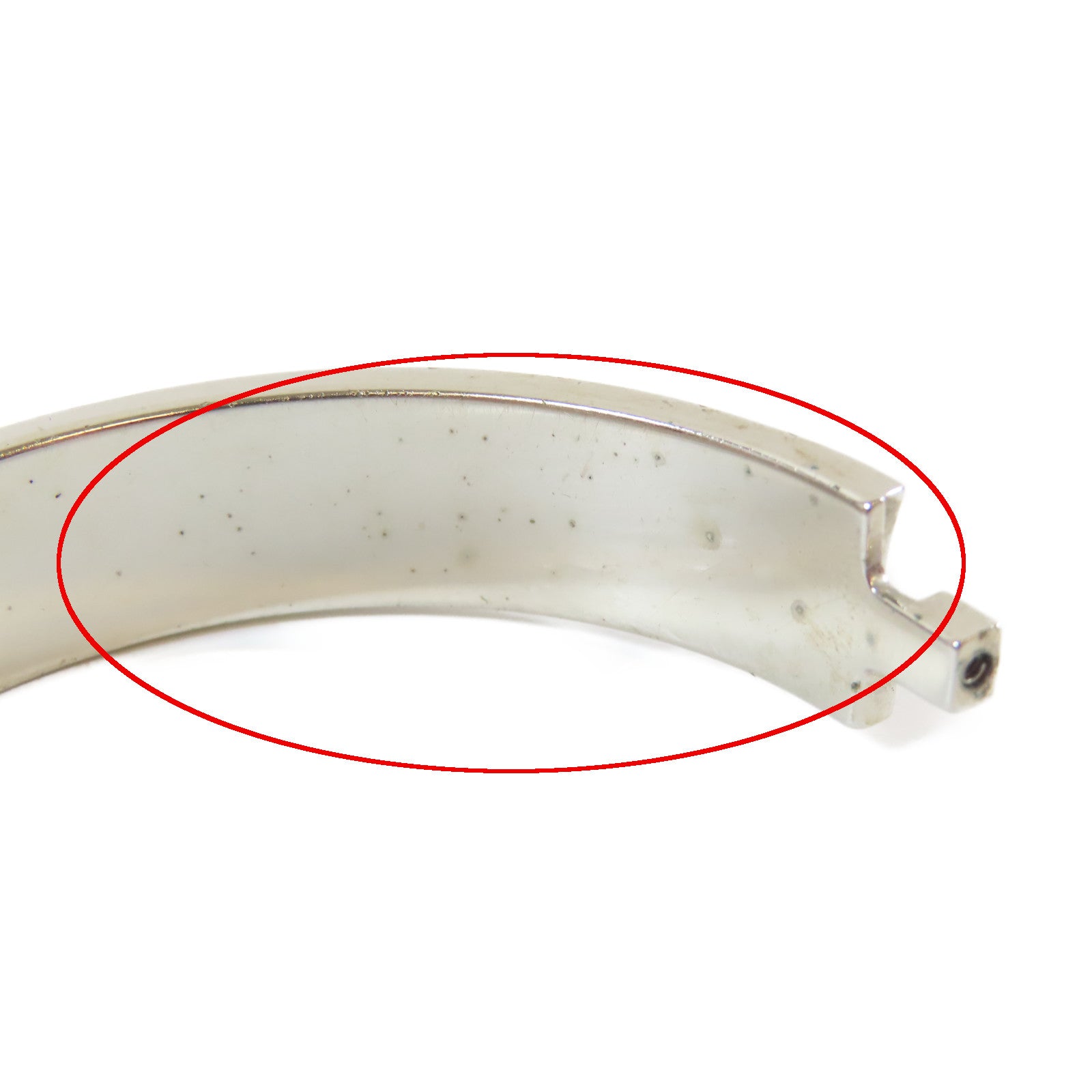 HERMES 金屬Clic H Bracelet手鐲黑色#17cm