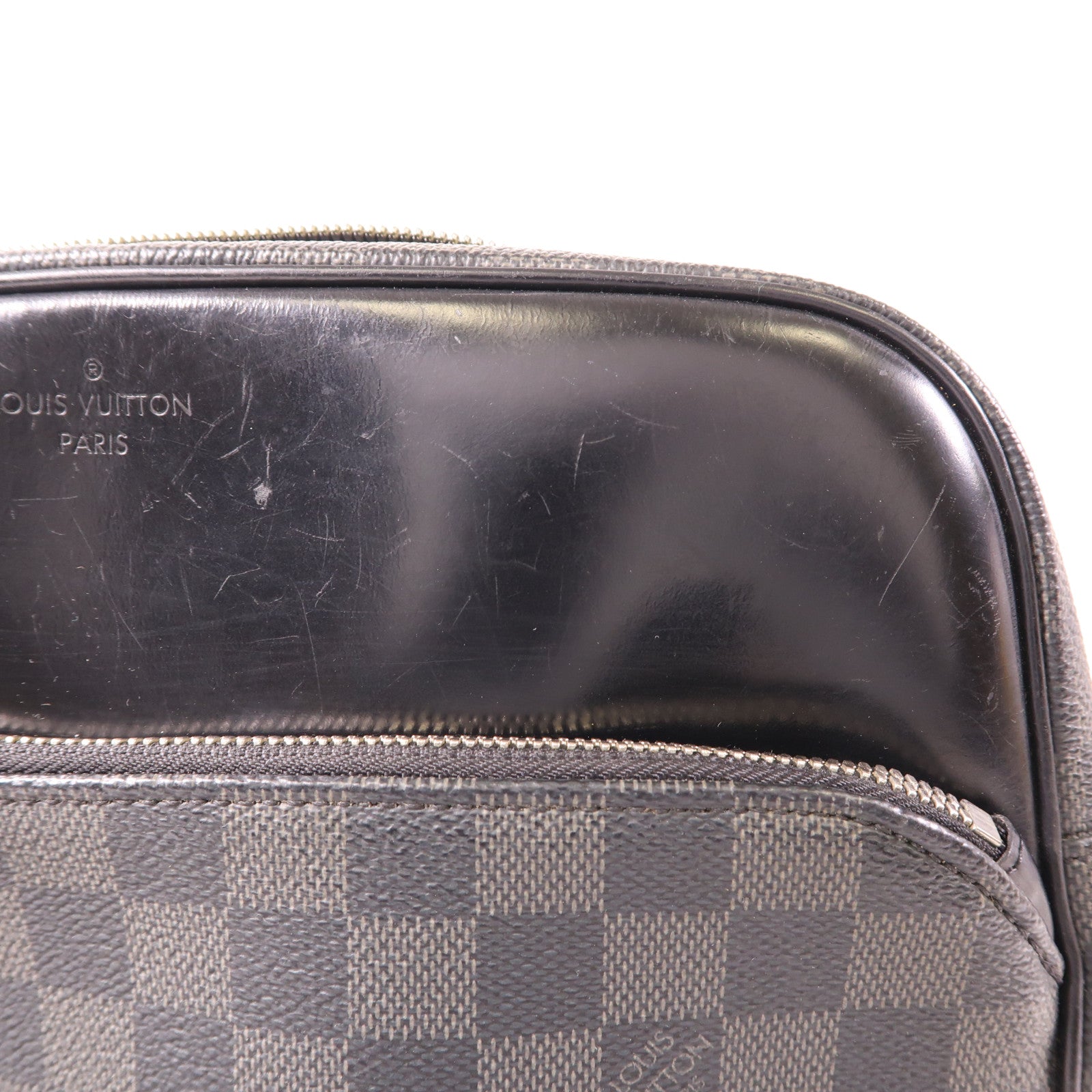 LOUIS VUITTON Damier Graphite Dayton MM銀扣肩背袋