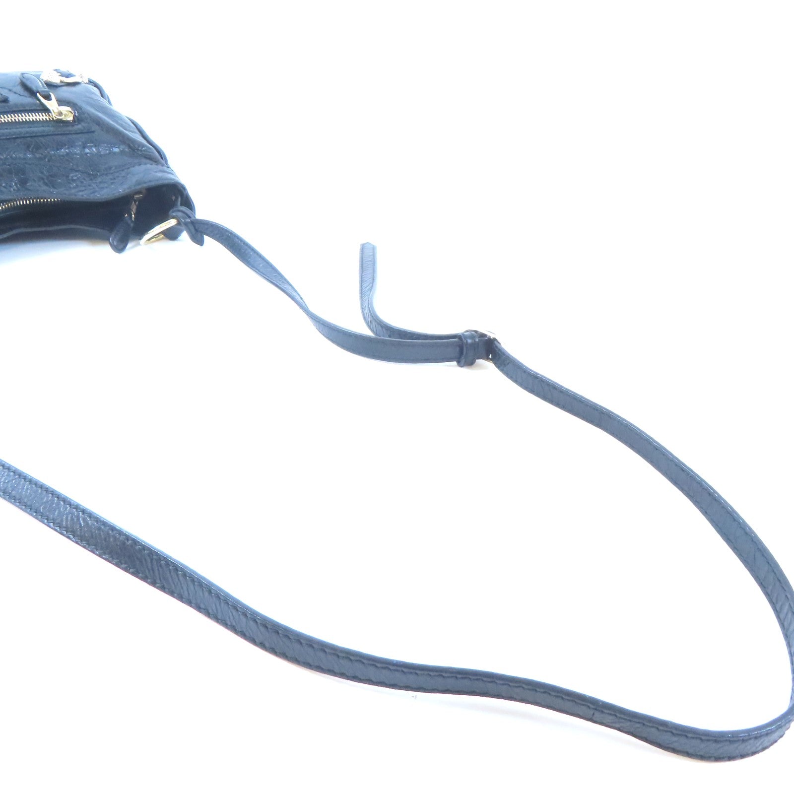 BALENCIAGA 牛皮皮革Crossbody Hip Small Bag金扣肩背袋黑色