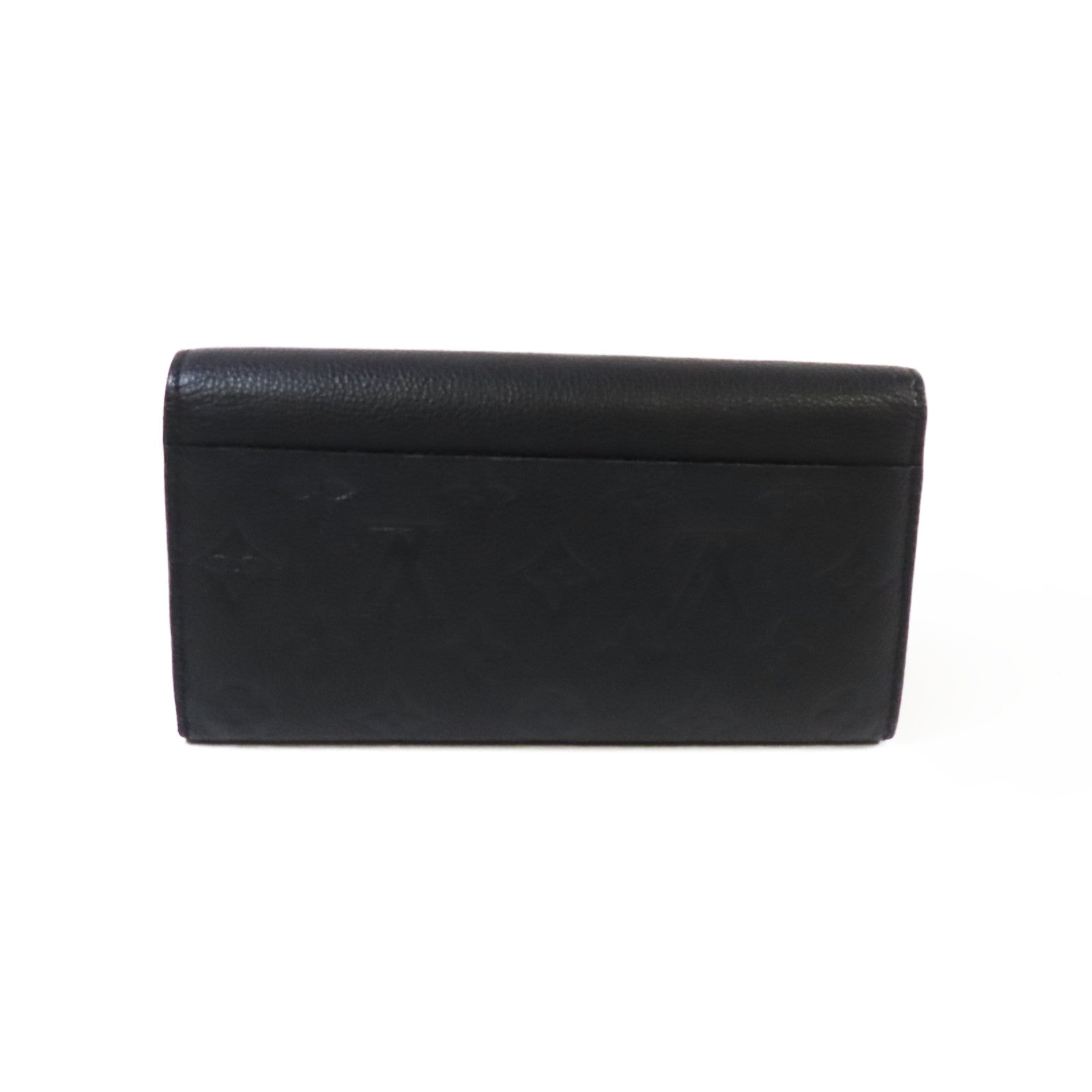 LOUIS VUITTON Monogram Empreinte Sarah Continental Long Wallet金扣長錢包黑色