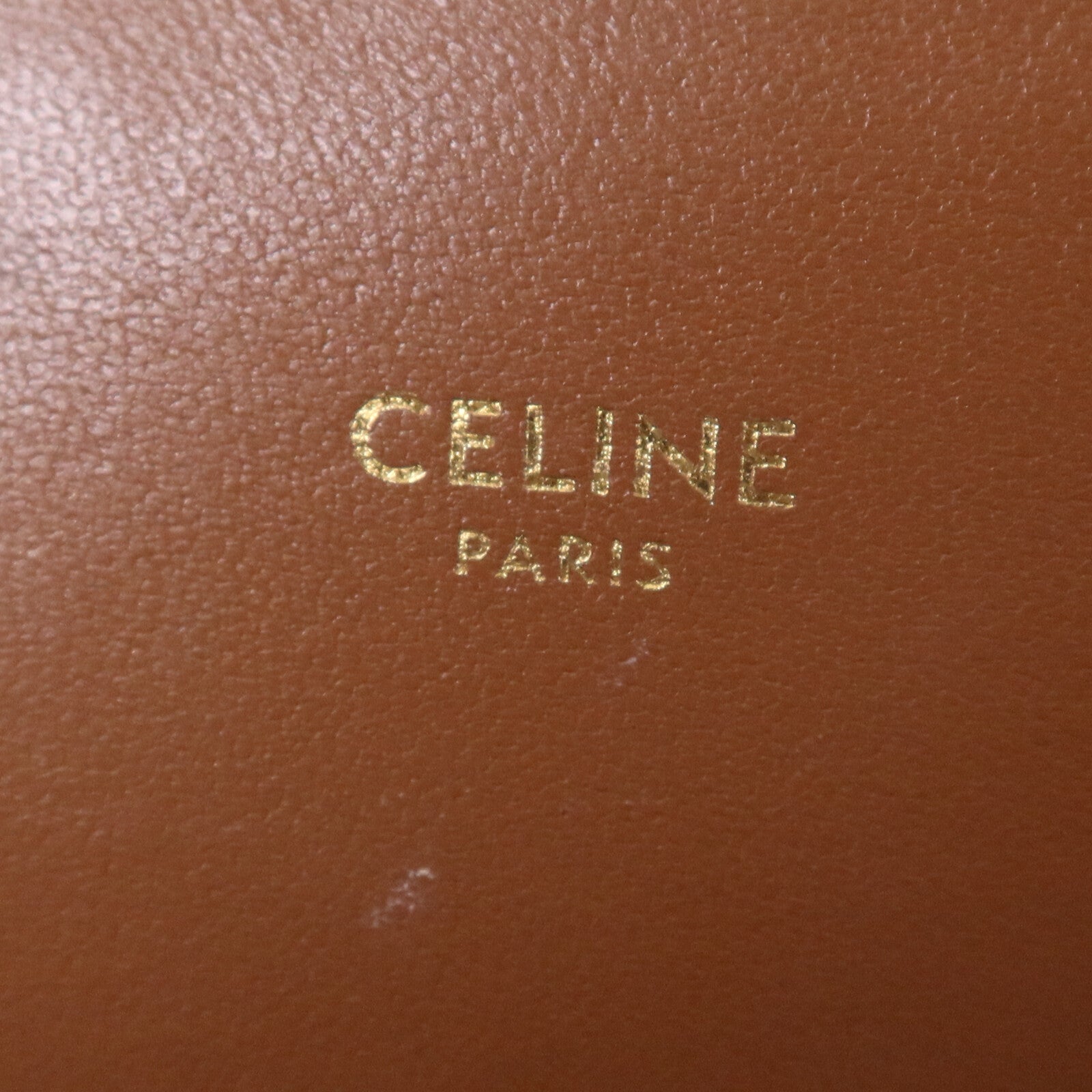 CELINE 塗層帆布Teen Triomphe Bag金扣肩背袋