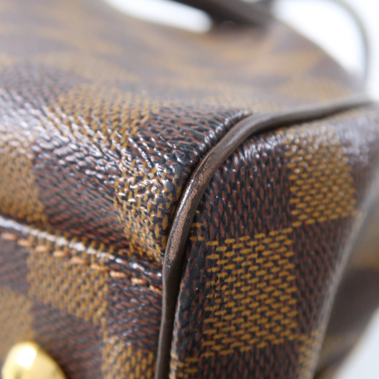 LOUIS VUITTON Damier Ebene Trevi PM金扣手挽肩背兩用袋啡色