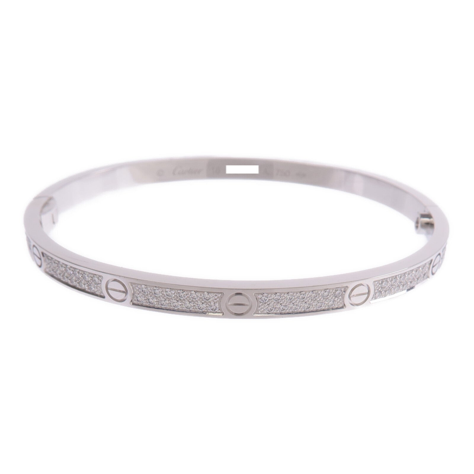CARTIER 18K白金Love Bracelet Small Model Full Diamonds鑽石手鐲Cartier#16