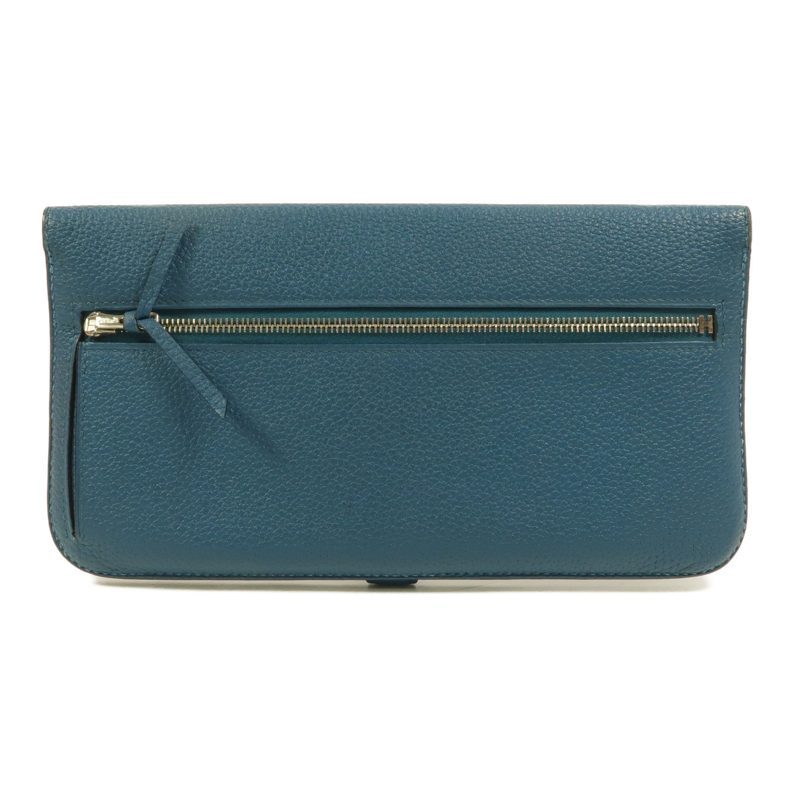 HERMES Clemence皮革Dogon MM長錢包Colvert