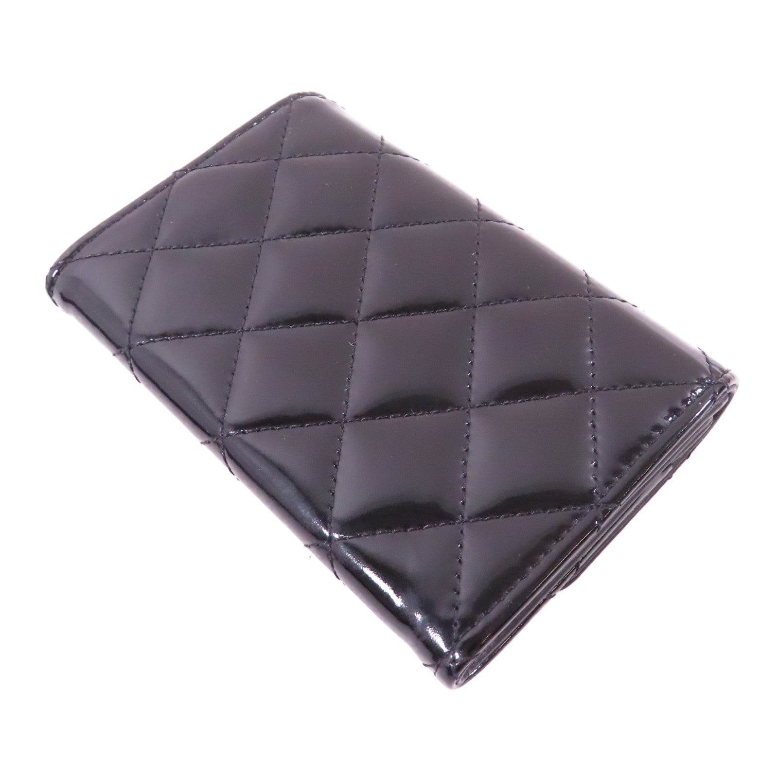 CHANEL 漆皮皮革Card Case銀扣卡片套