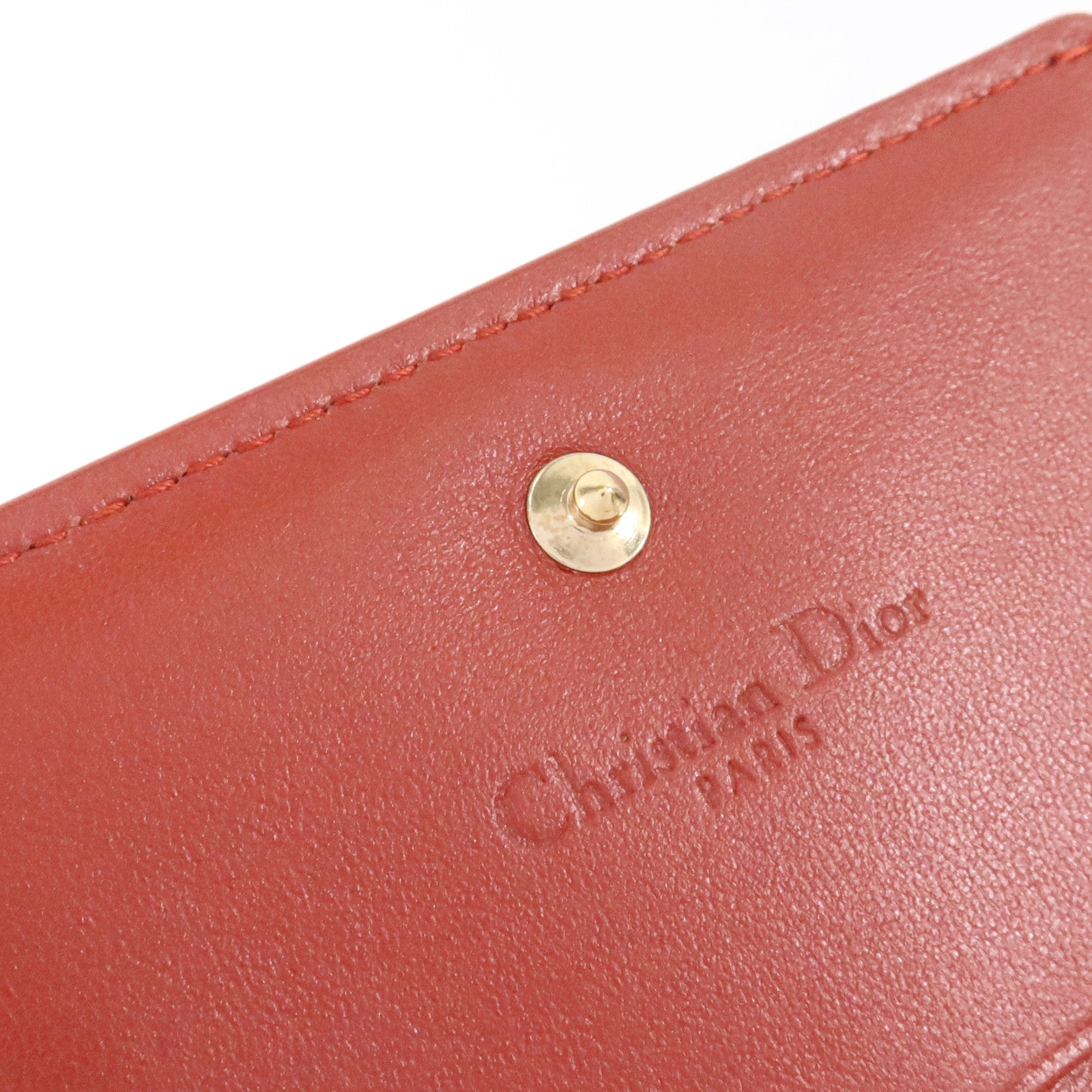 Dior 羊皮皮革Mini Lady Dior Wallet金扣錢包