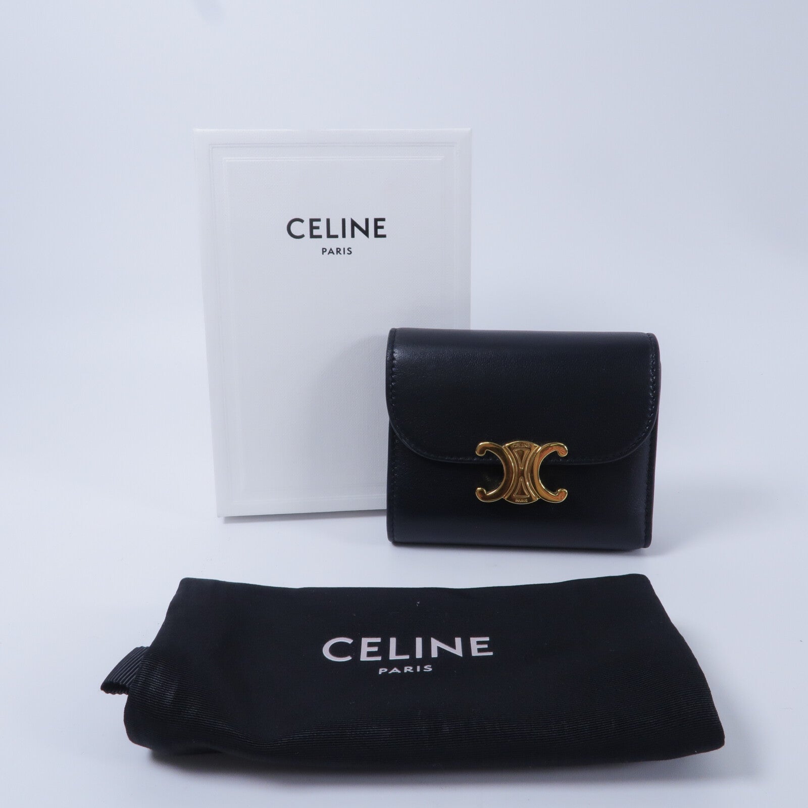 CELINE 羊皮皮革Small Flap Wallet銀包