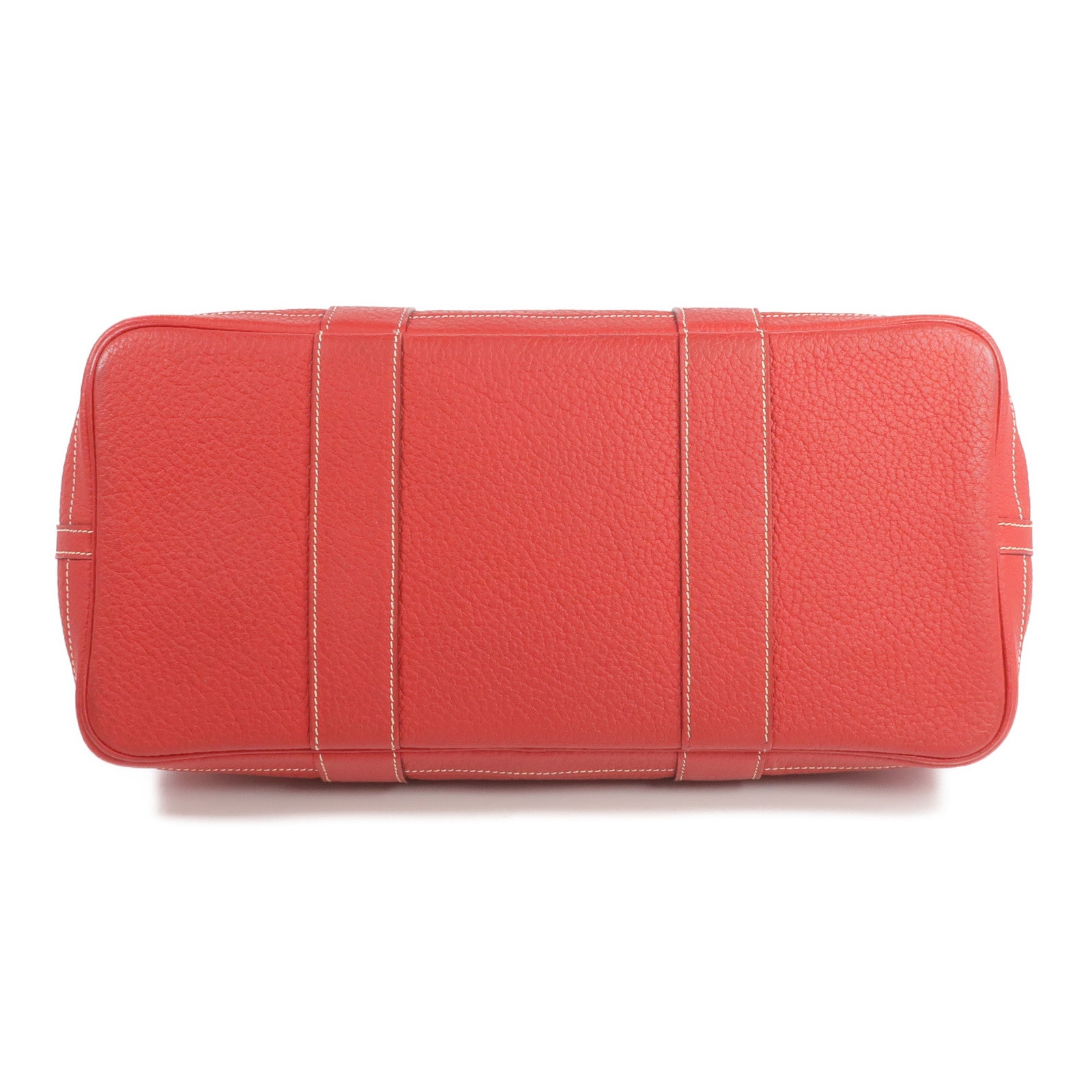 HERMES Clemence皮革Garden Party PM銀扣手挽袋