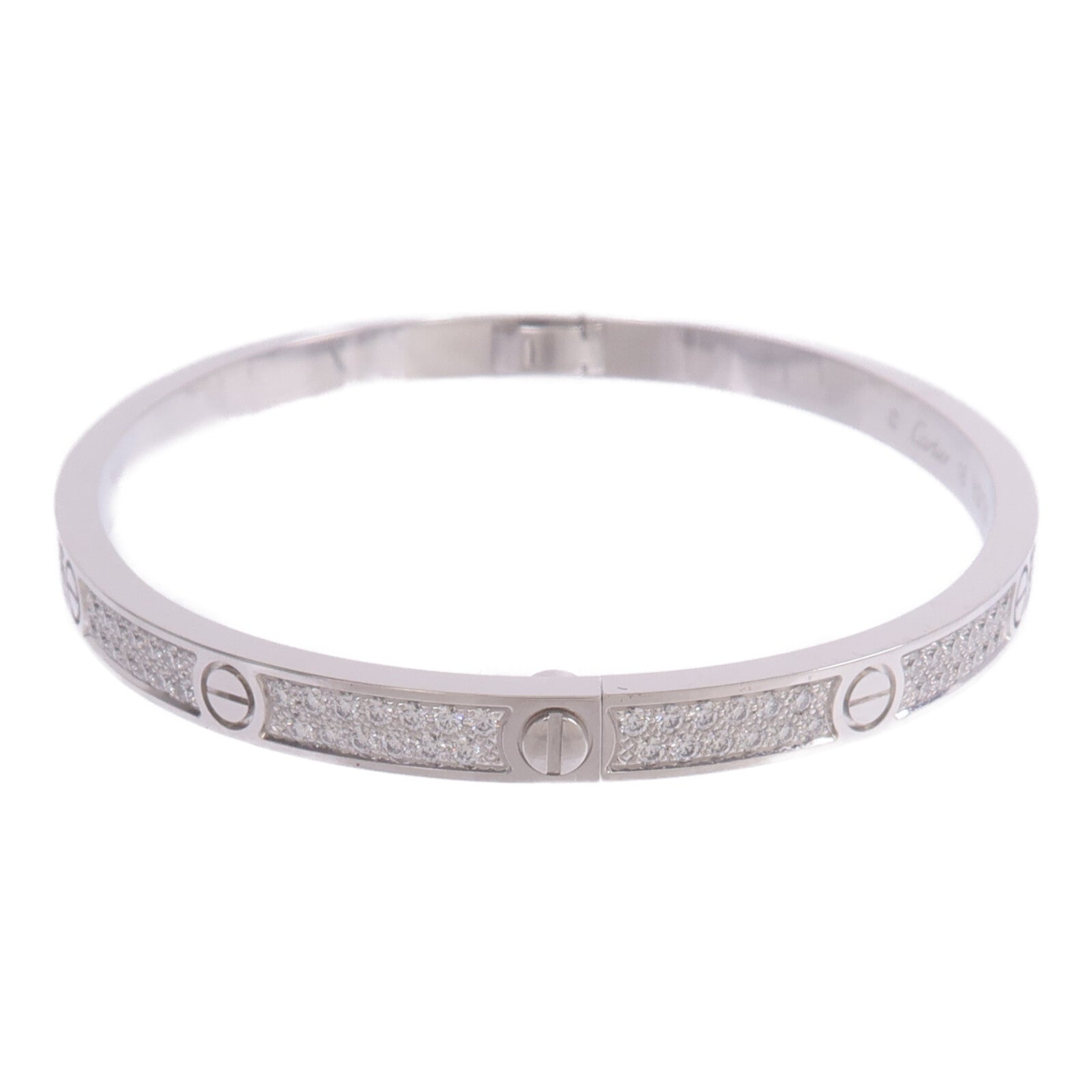 CARTIER 18K白金Love Bracelet Small Model Full Diamonds鑽石手鐲Cartier#16