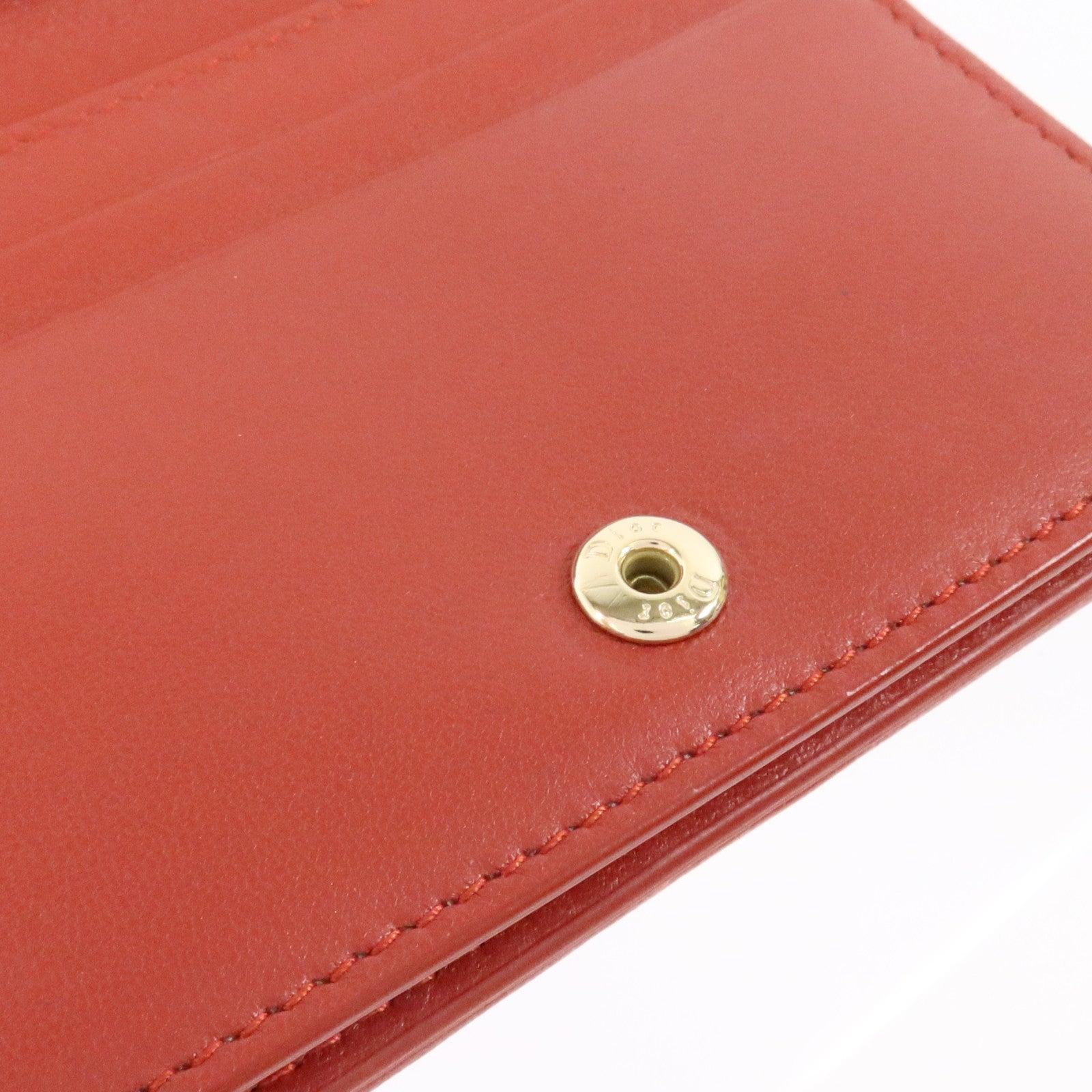 Dior 羊皮皮革Mini Lady Dior Wallet金扣錢包