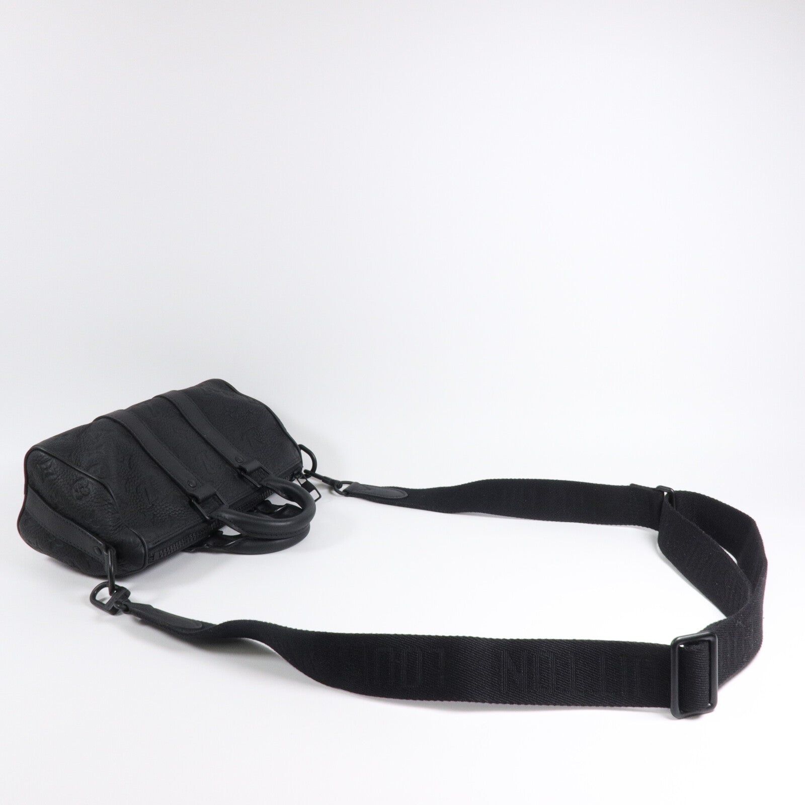 LOUIS VUITTON Monogram Taurillon Keepall Bandouliere 25手挽肩背兩用袋