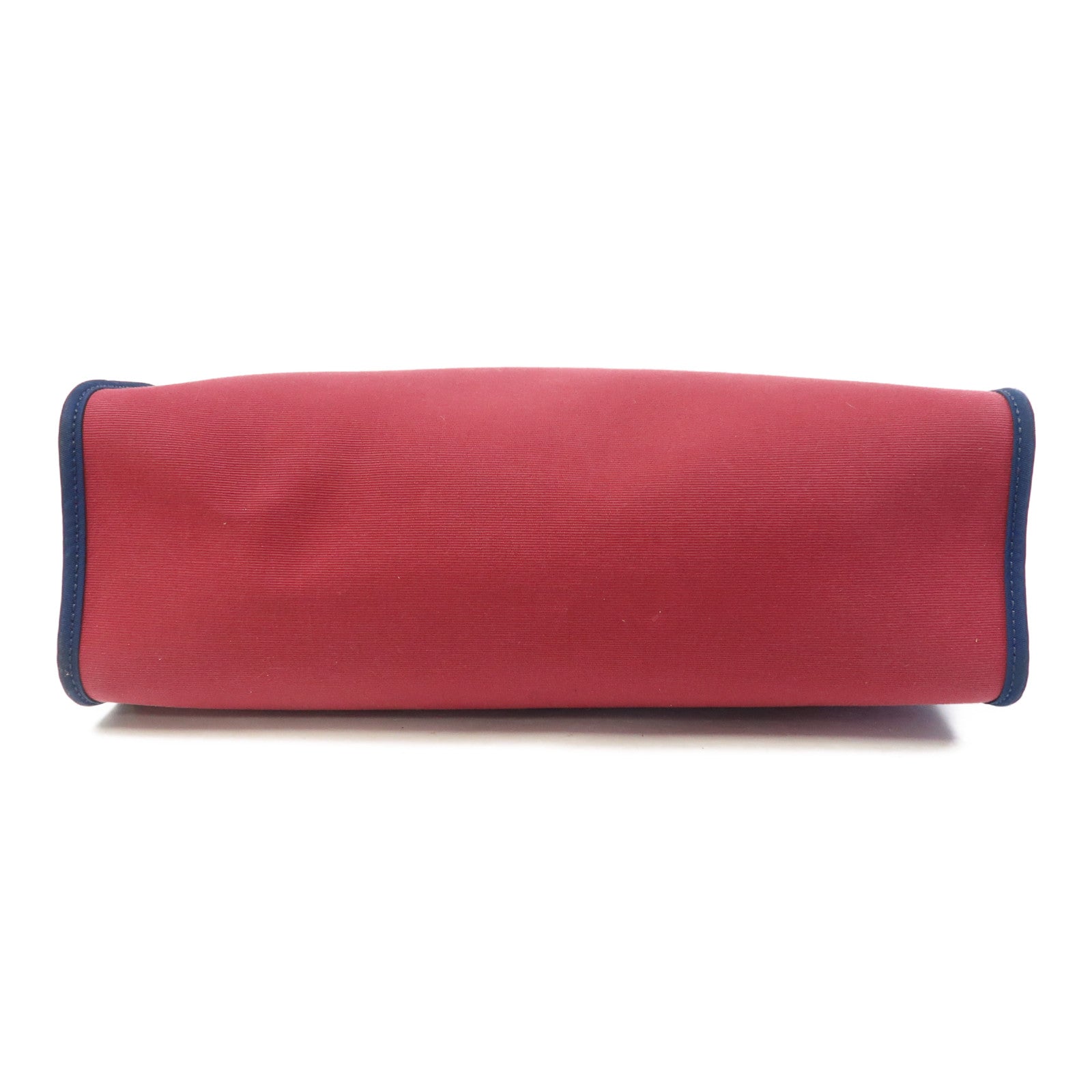 HERMES 帆布Herbag GM銀扣手挽肩背兩用袋紅色