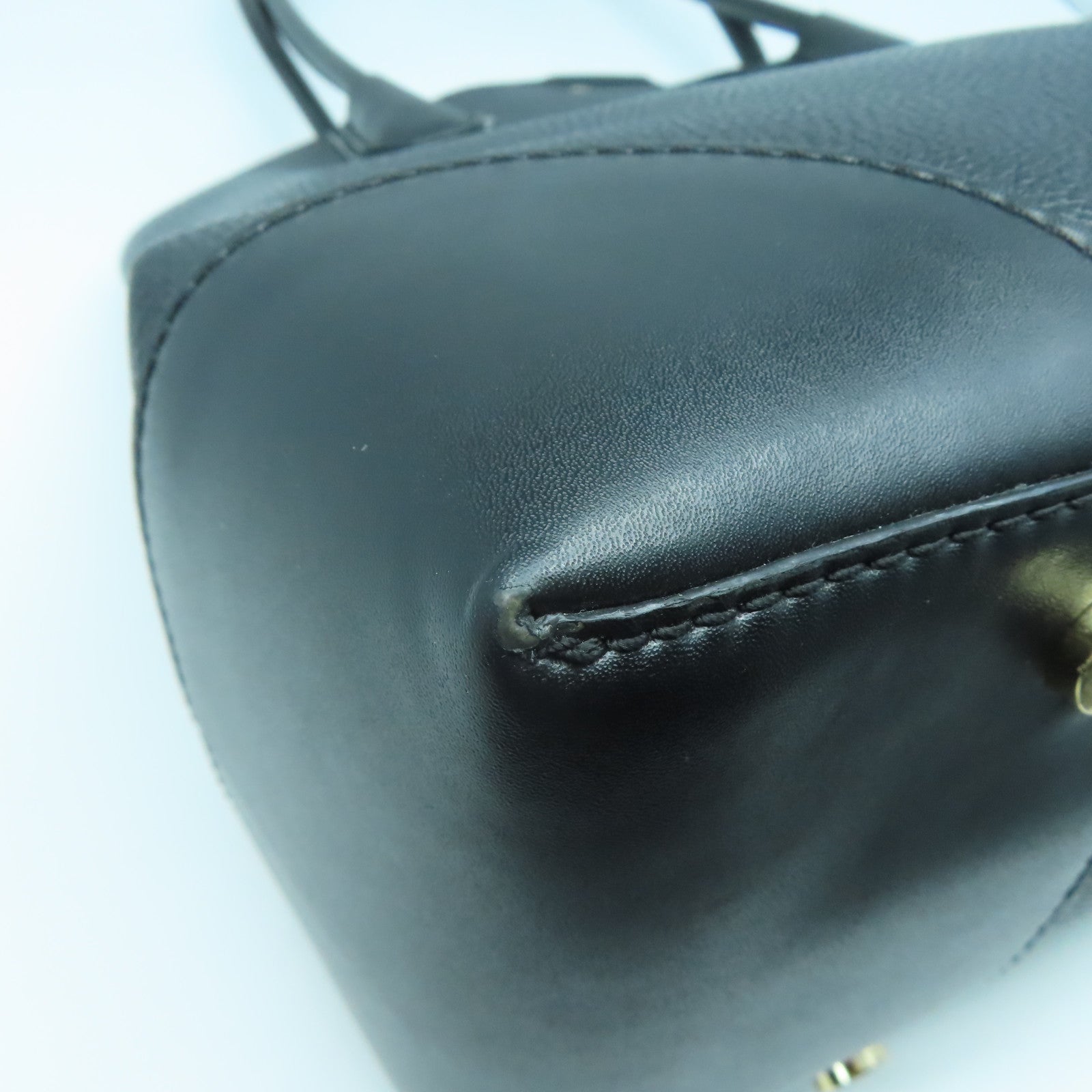 Michael Kors 【激減優惠】牛皮皮革Tote Bag金扣肩背袋黑色
