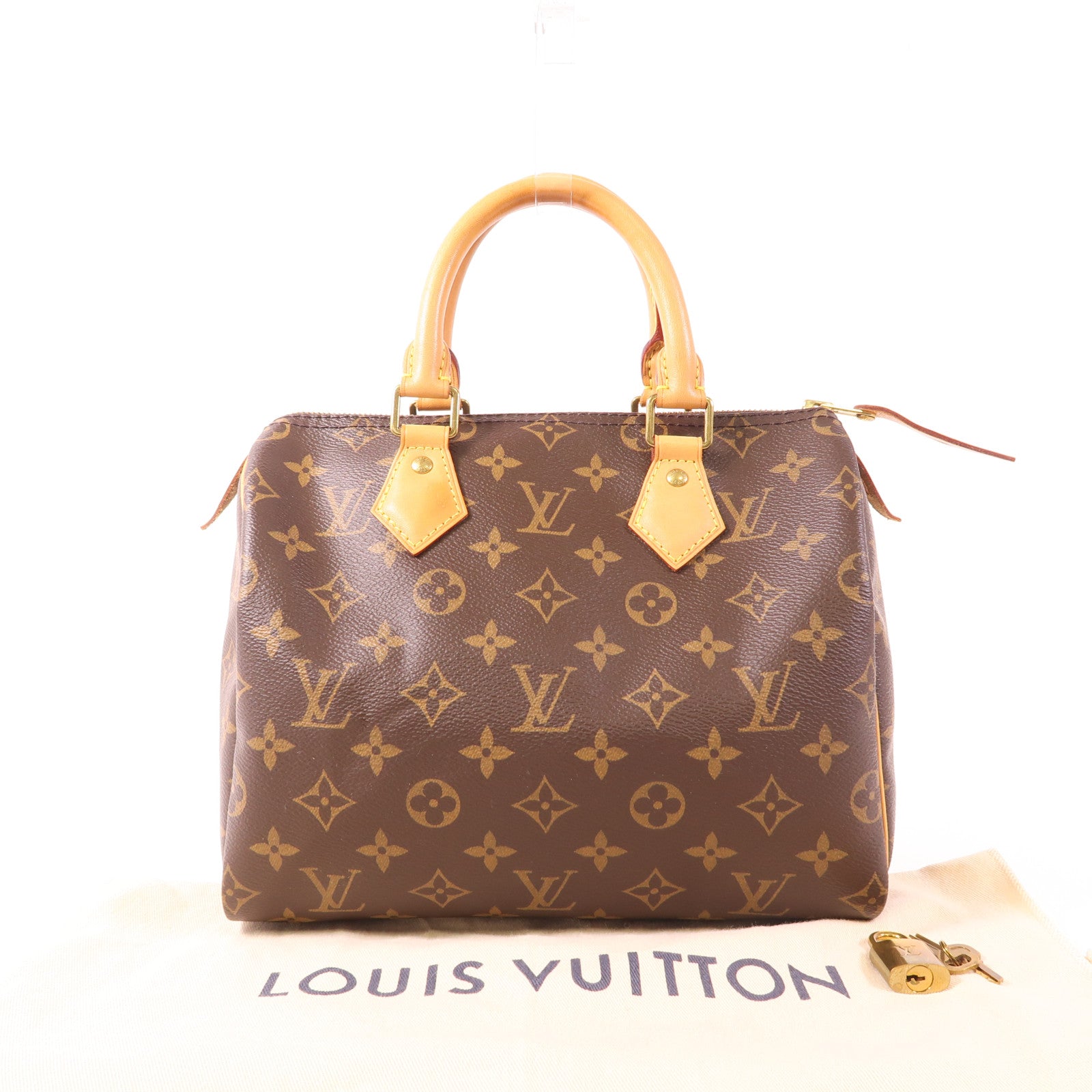 LOUIS VUITTON Monogram Speedy 25金扣手挽袋
