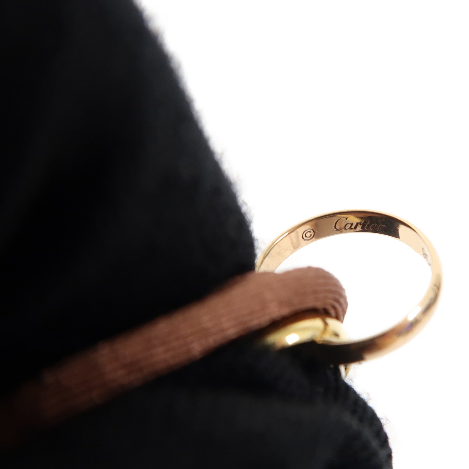 CARTIER 18K黃金/白金/玫瑰金Trinity Bracelet手鏈啡色