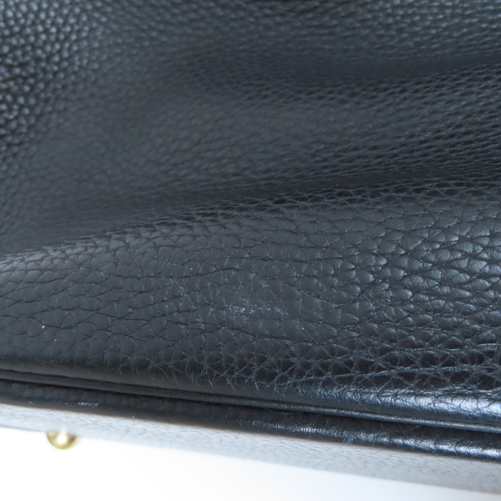 HERMES 【激減優惠】Clemence皮革Bolide 35金扣手挽肩背兩用袋Noir黑色