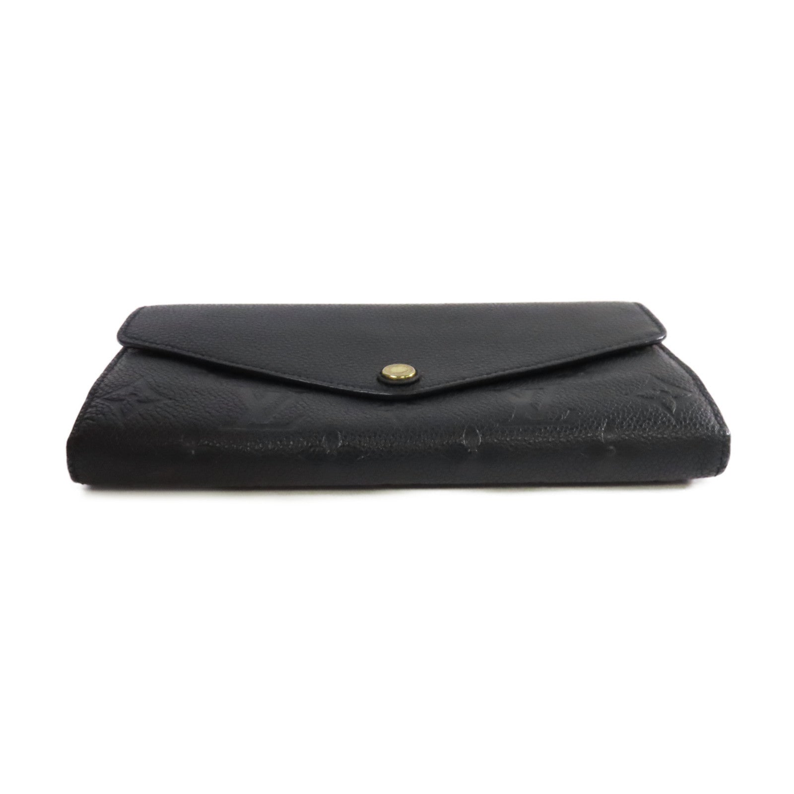 LOUIS VUITTON Monogram Empreinte Sarah Continental Long Wallet金扣長錢包黑色