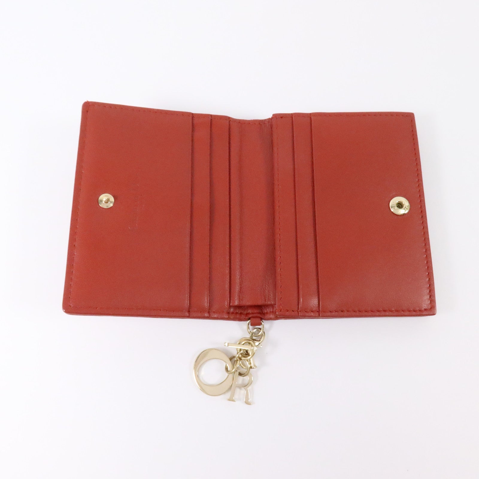 Dior 羊皮皮革Mini Lady Dior Wallet金扣錢包