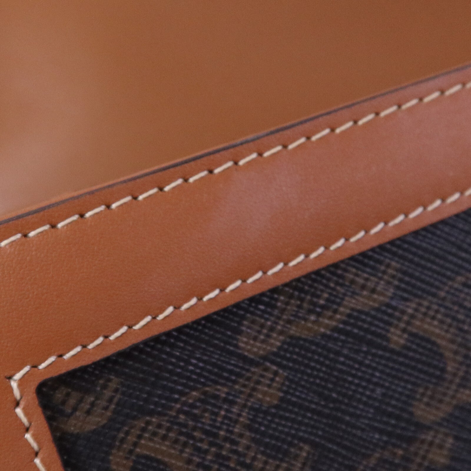 CELINE 塗層帆布Teen Triomphe Bag金扣肩背袋