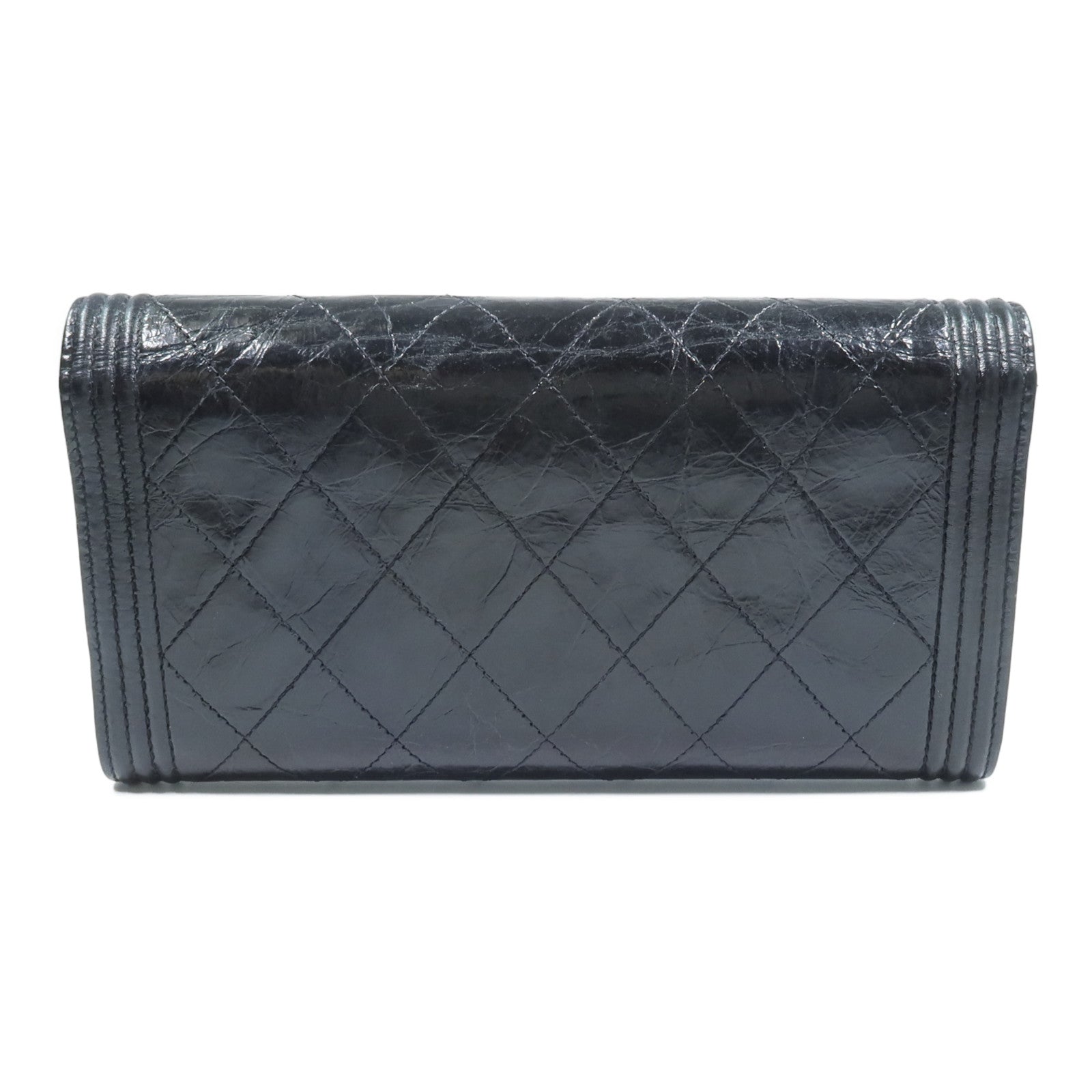 CHANEL 牛皮皮革Boy Long Wallet長錢包