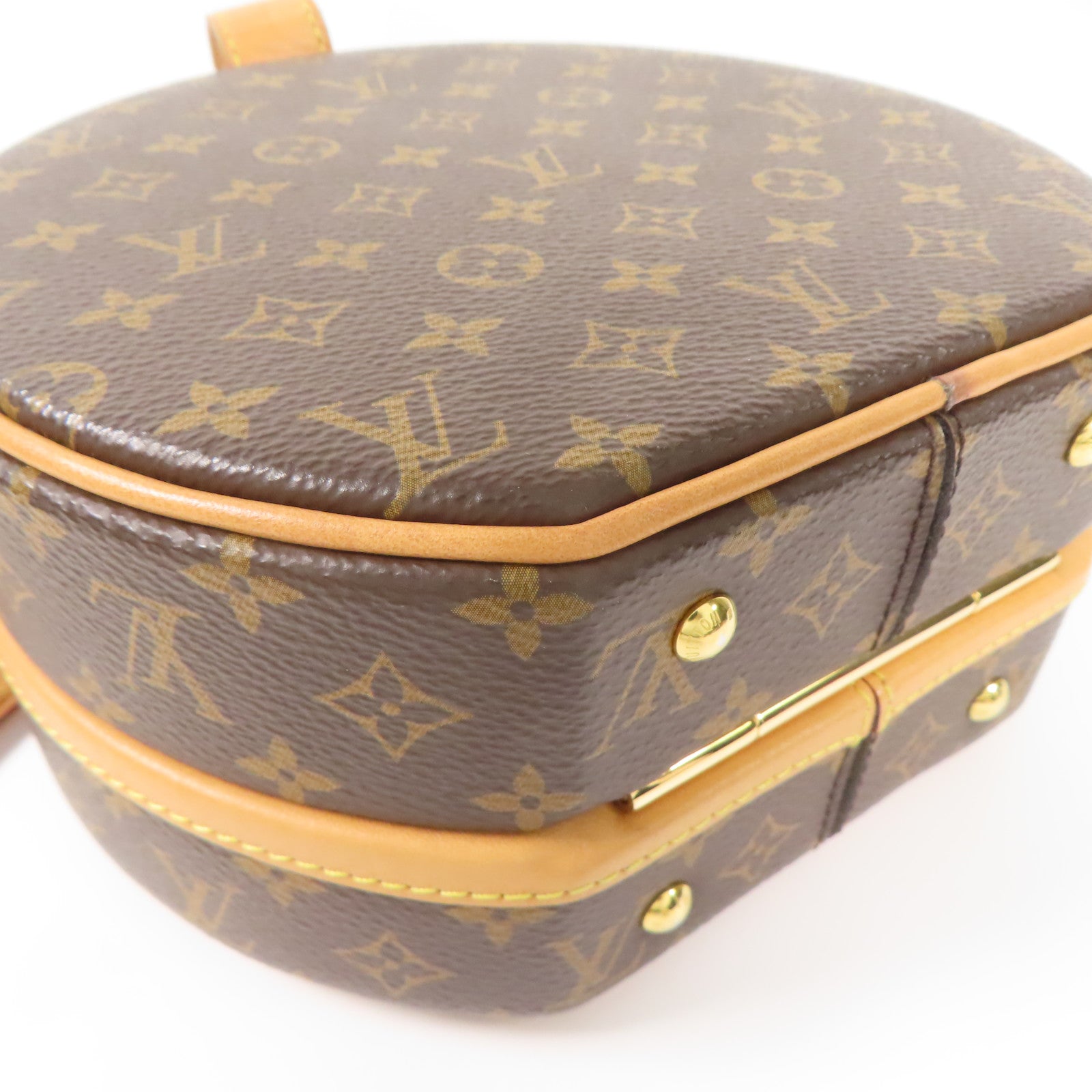 LOUIS VUITTON Monogram Petite Boite Chapeau金扣手挽肩背兩用袋