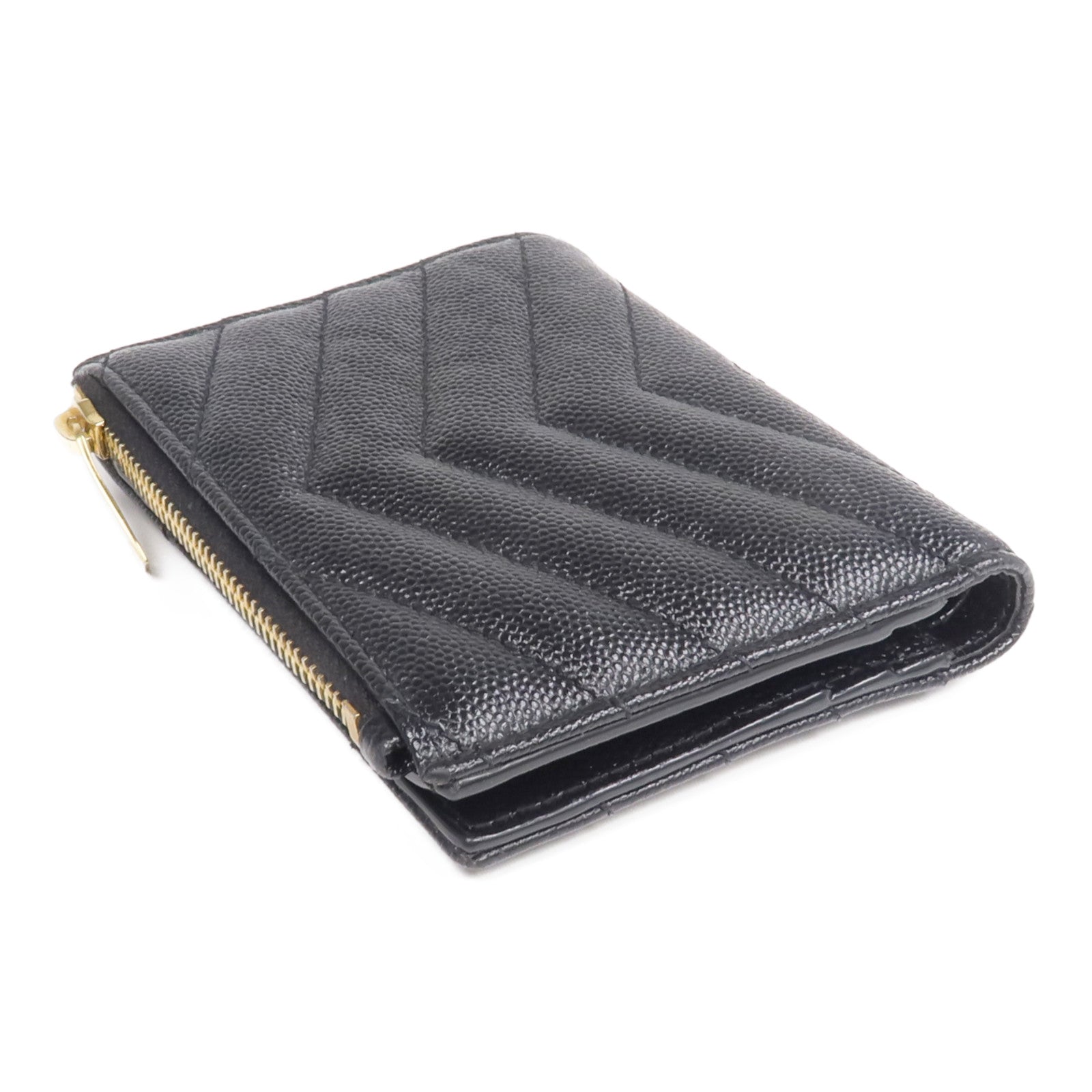 SAINT LAURENT 牛皮皮革Wallet金扣錢包