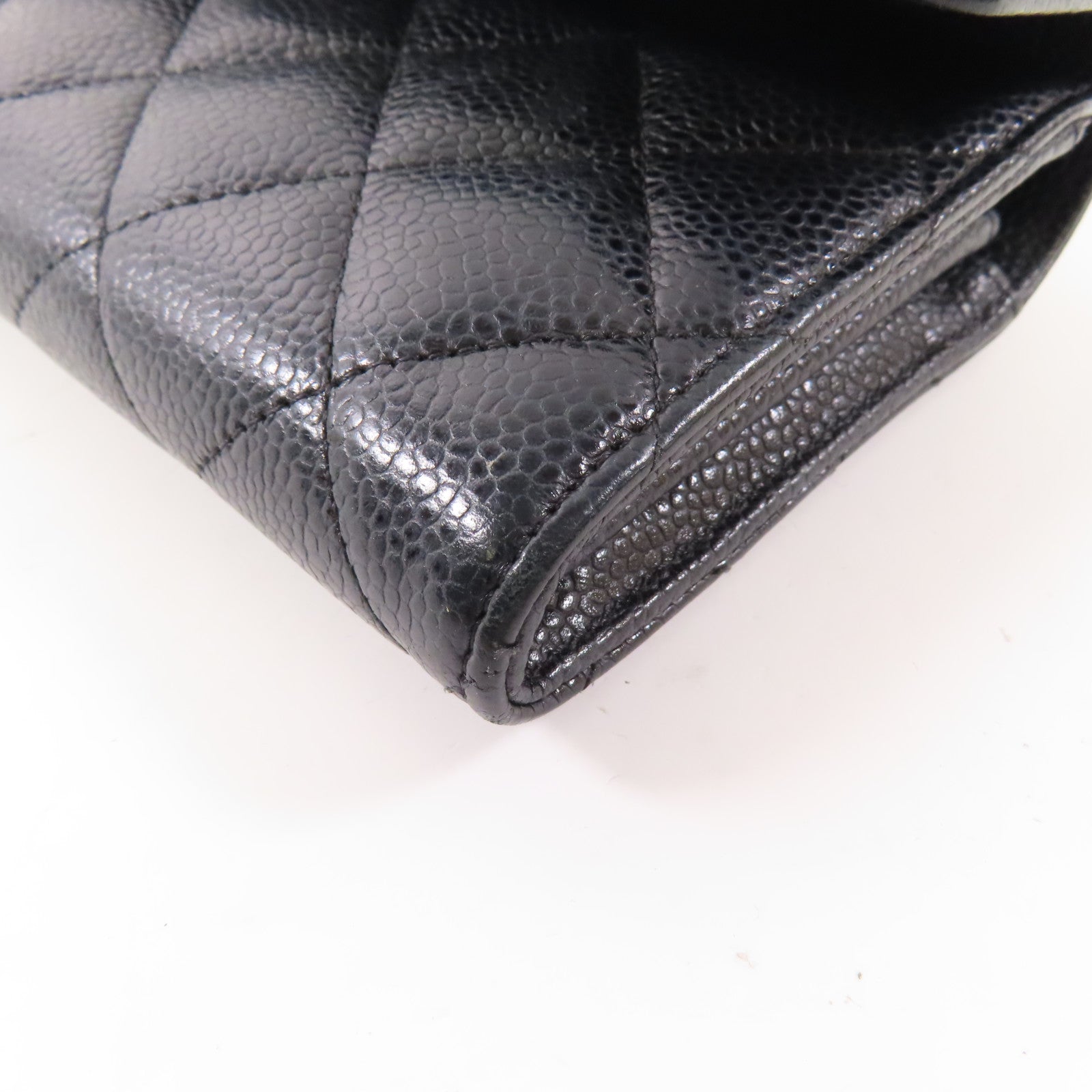 CHANEL 牛皮皮革Long Wallet金扣長錢包