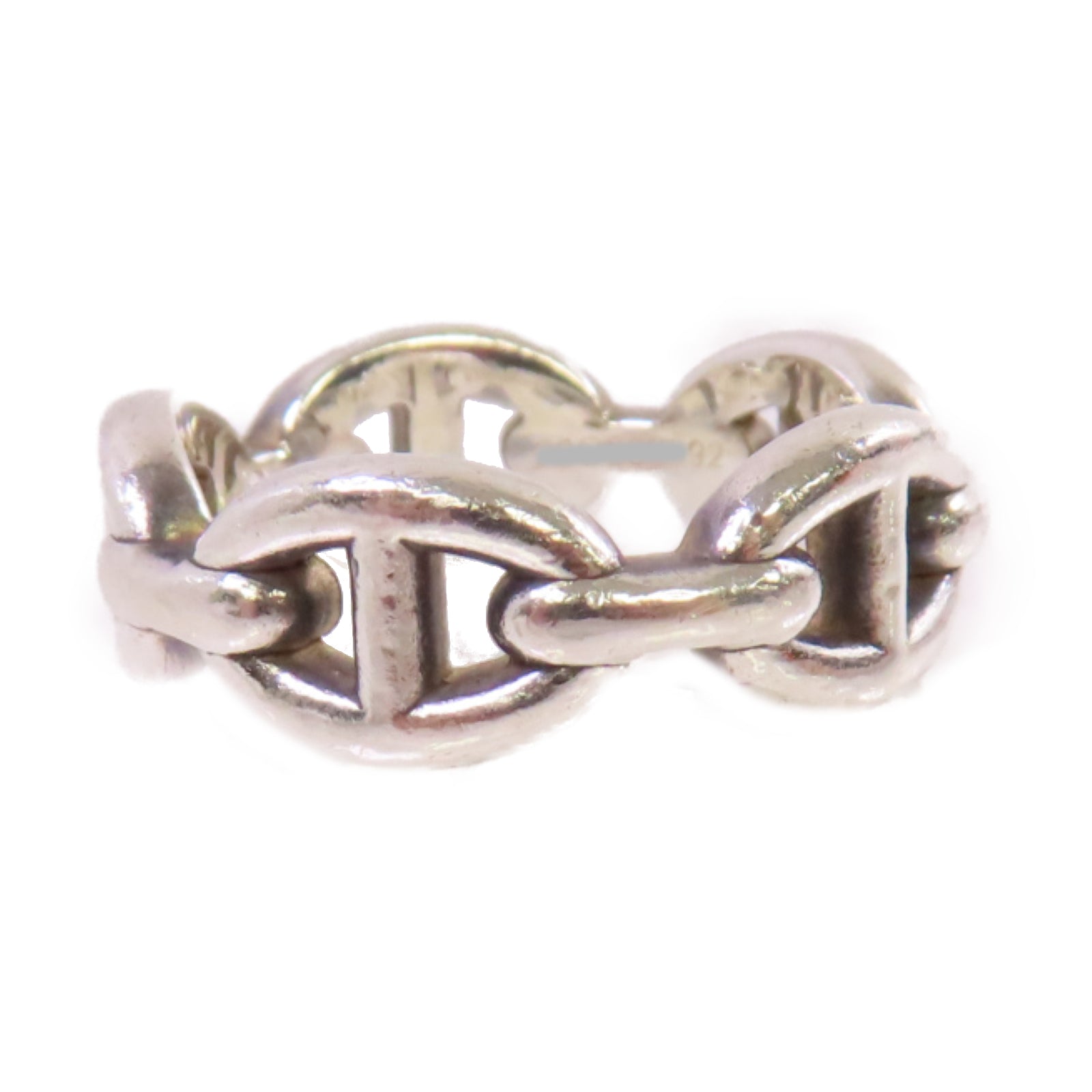 HERMES 925純銀Chaine d'Ancre Enchainee Ring戒指#53/US#6.75