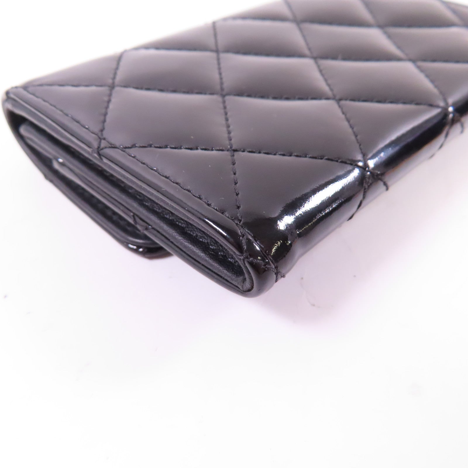 CHANEL 漆皮皮革Card Case銀扣卡片套