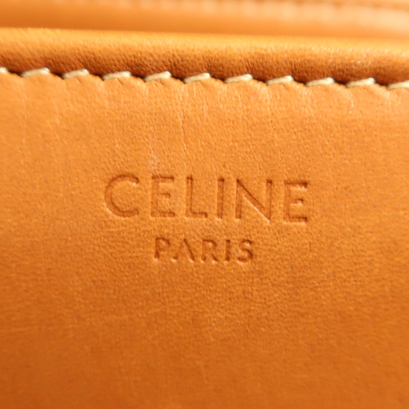 CELINE 牛皮皮革/帆布Small 16 Bag金扣肩背袋