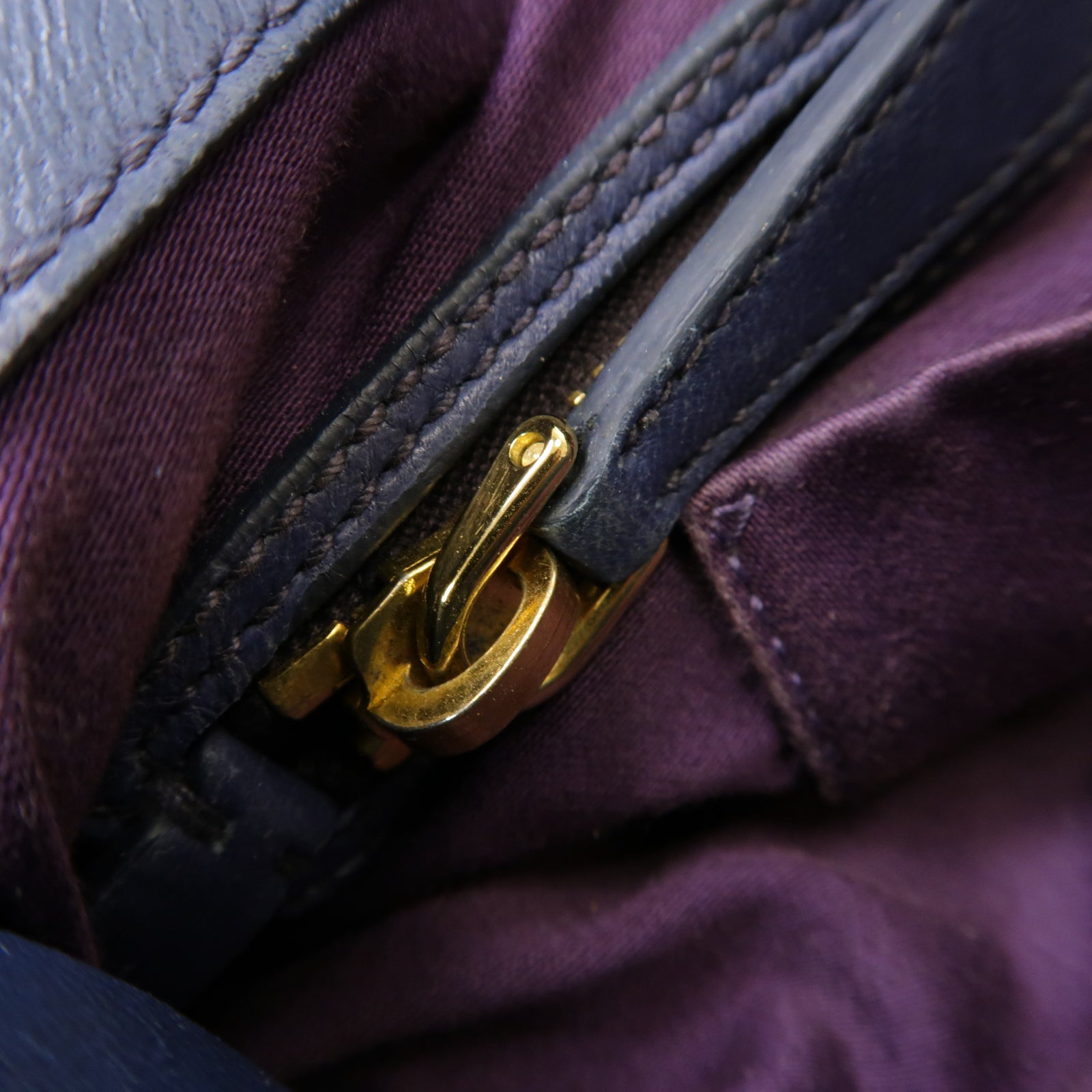 Miu Miu 【激減優惠】皮革2way Shoulder Bag金扣手挽肩背兩用袋藍色