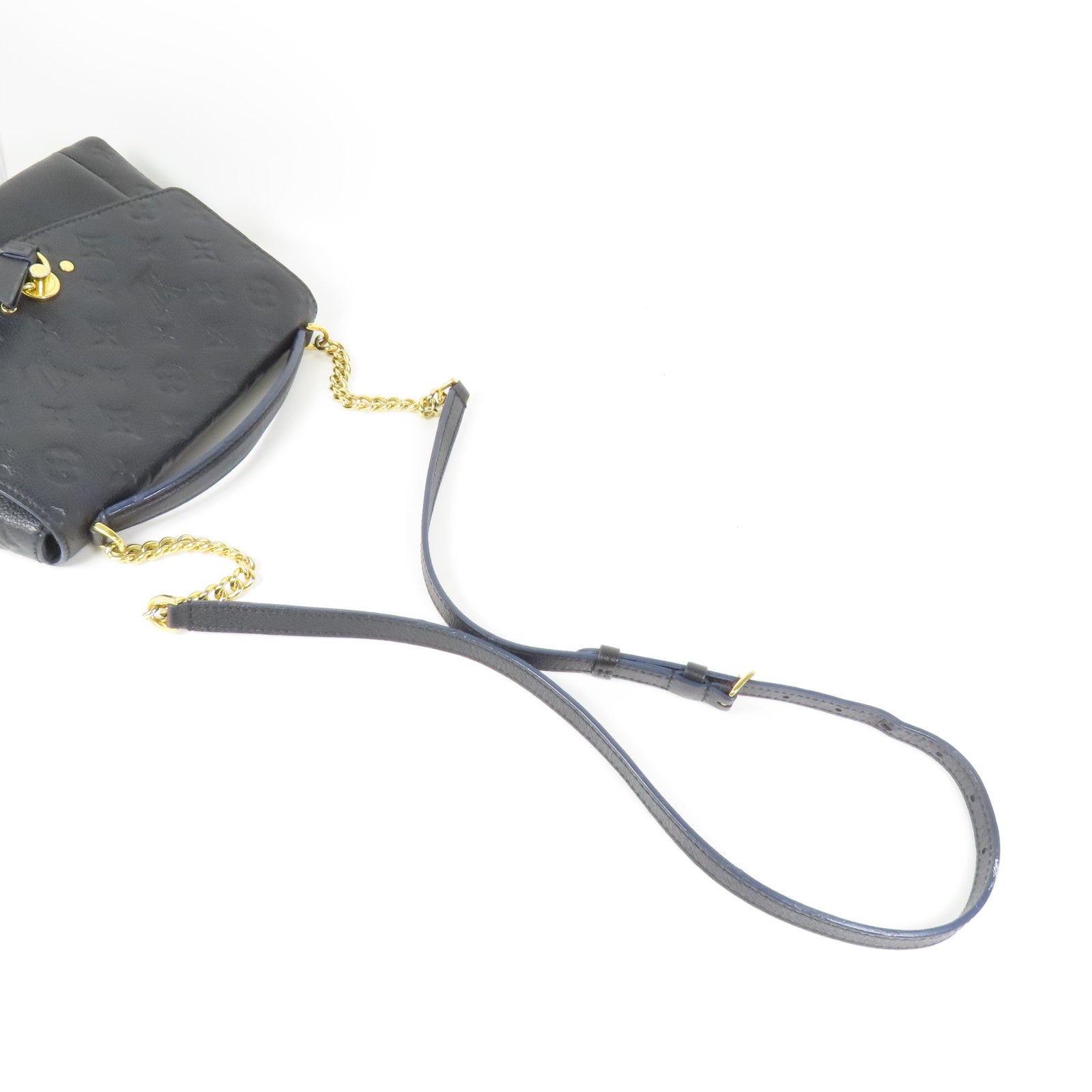 LOUIS VUITTON Monogram Empreinte Blanche BB金扣肩背袋