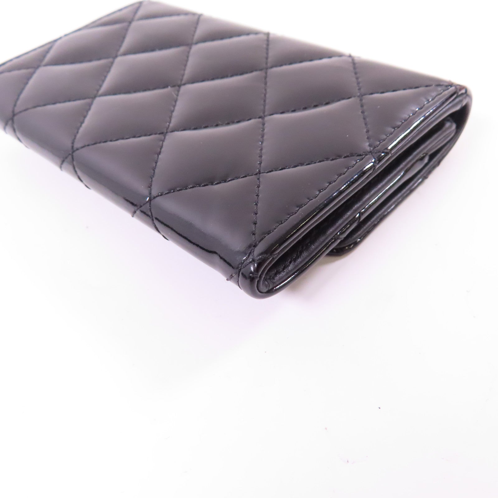 CHANEL 漆皮皮革Card Case銀扣卡片套