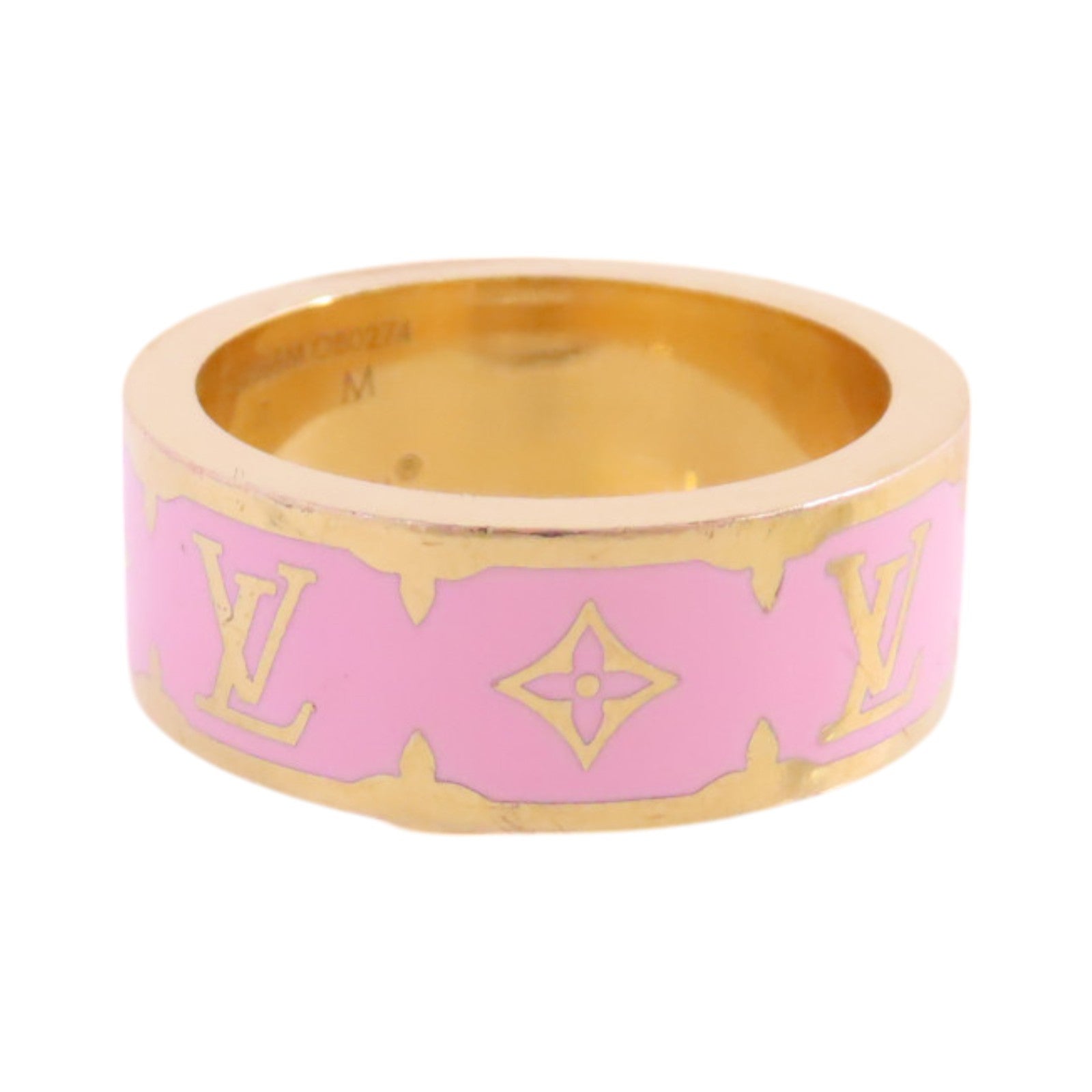 LOUIS VUITTON 金屬Nanogram Enamel M Size Ring戒指US#6