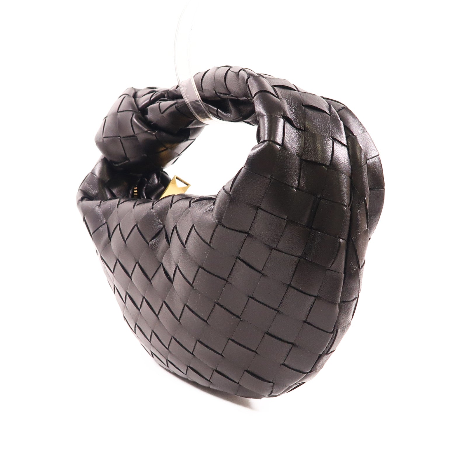 BOTTEGA VENETA 織紋皮革Mini Jodie金扣手挽袋