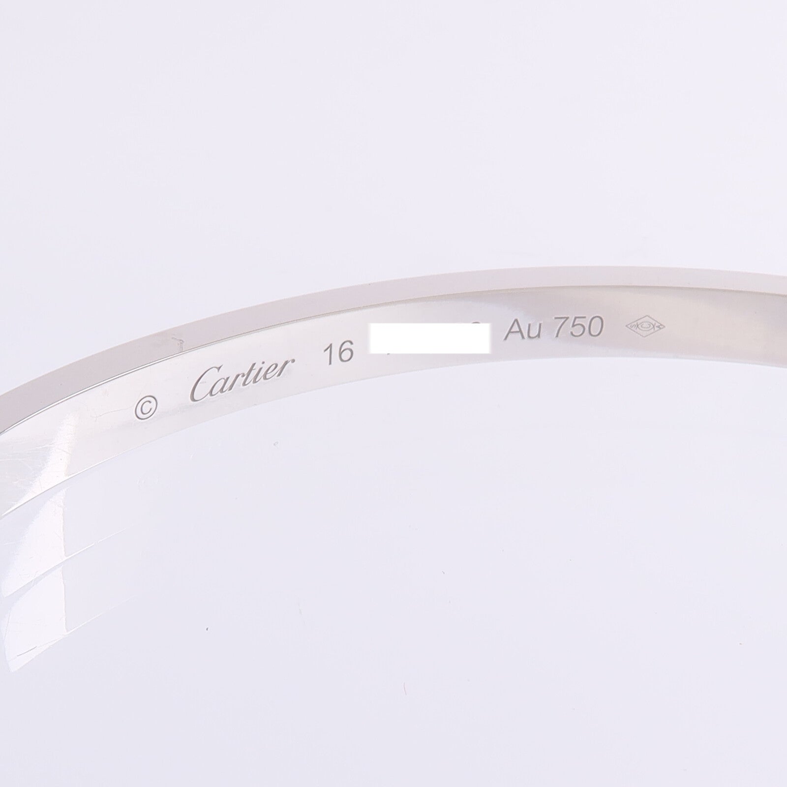 CARTIER 18K白金Love Bracelet Small Model Full Diamonds鑽石手鐲Cartier#16
