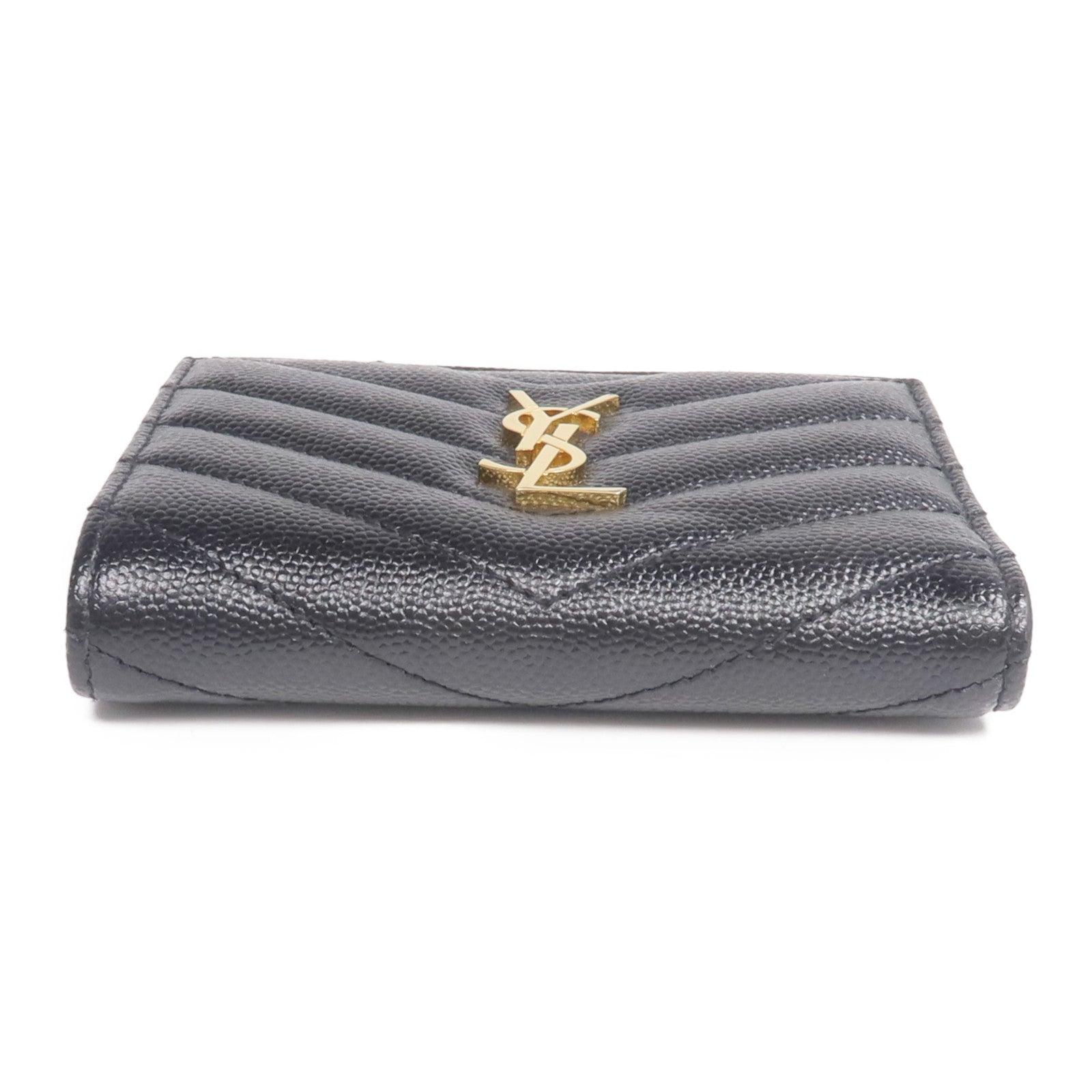 SAINT LAURENT 牛皮皮革Wallet金扣錢包