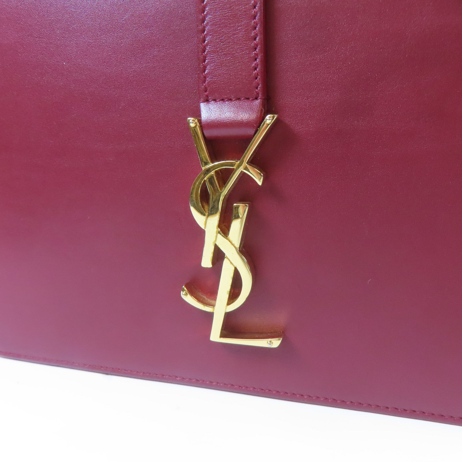 SAINT LAURENT 【激減優惠】牛皮皮革Classic Universite Shoulder Bag金扣肩背袋紅色