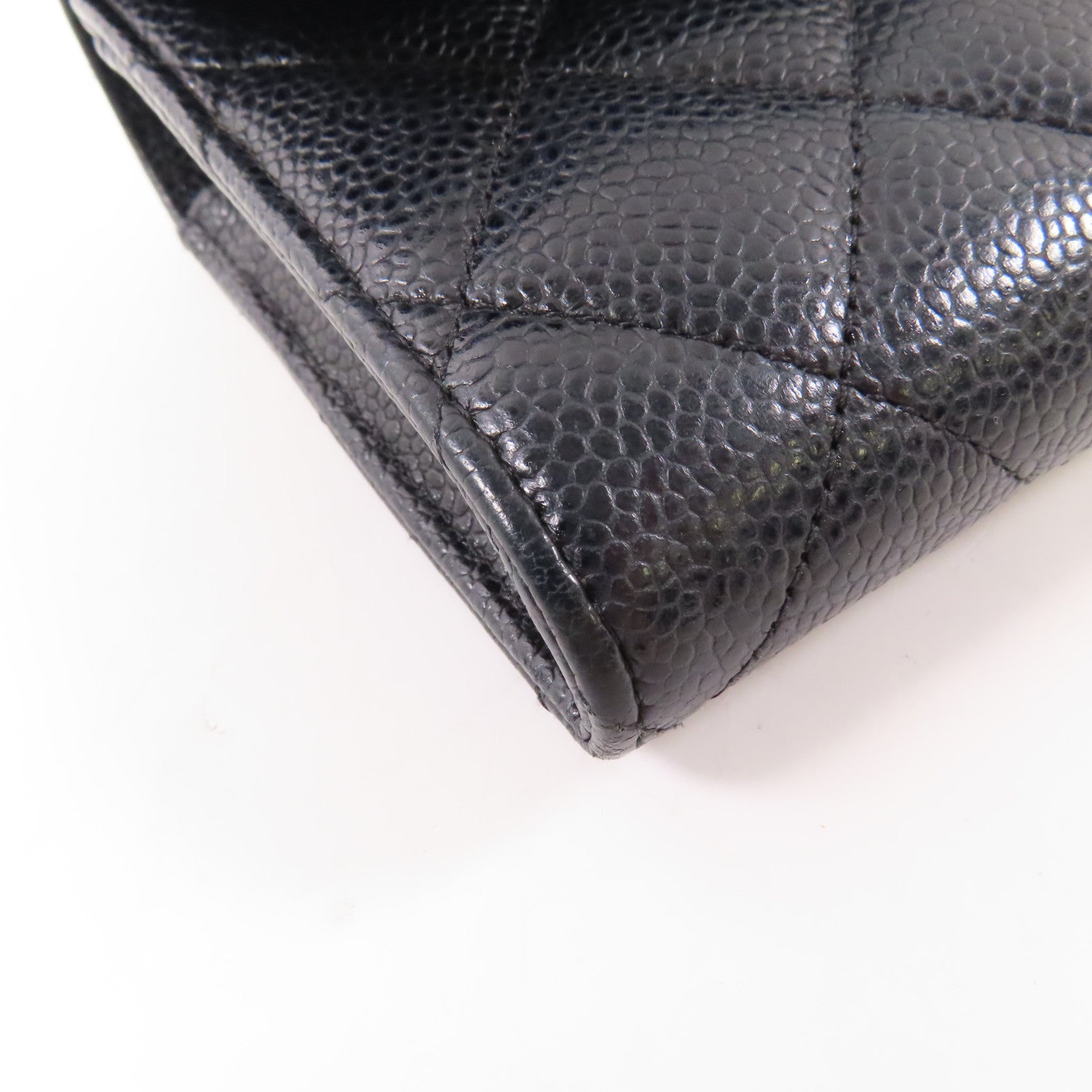 CHANEL 牛皮皮革Long Wallet金扣長錢包