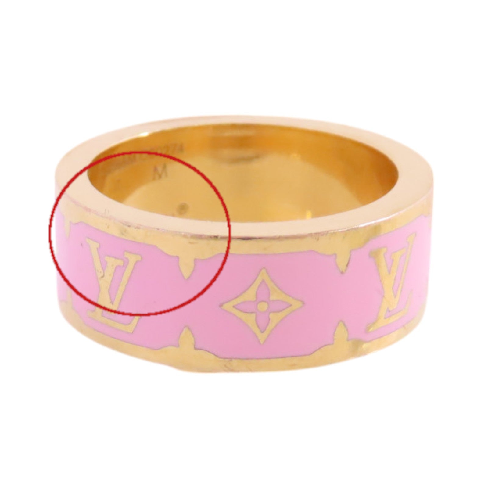 LOUIS VUITTON 金屬Nanogram Enamel M Size Ring戒指US#6