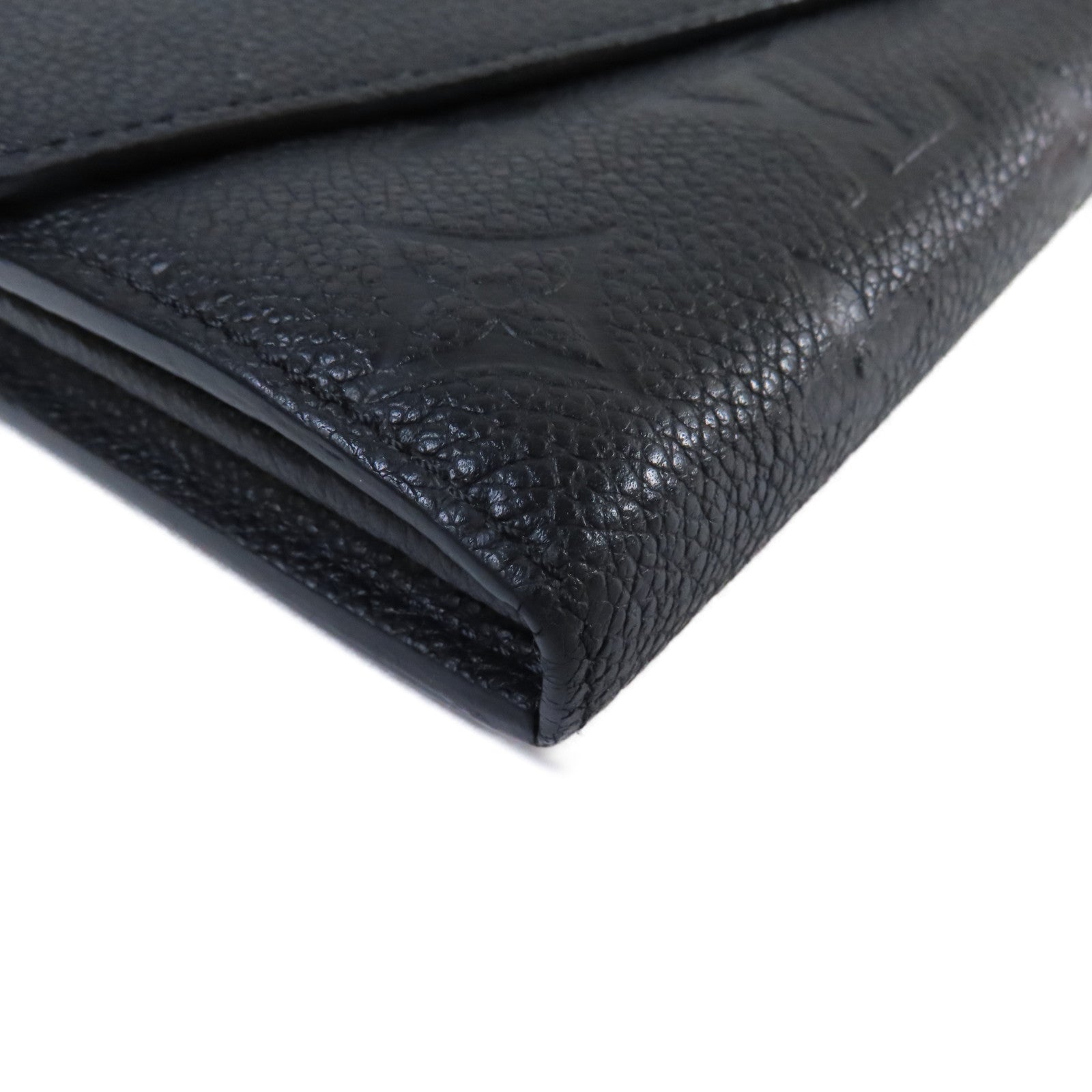 LOUIS VUITTON Monogram Empreinte Sarah Continental Long Wallet金扣長錢包黑色