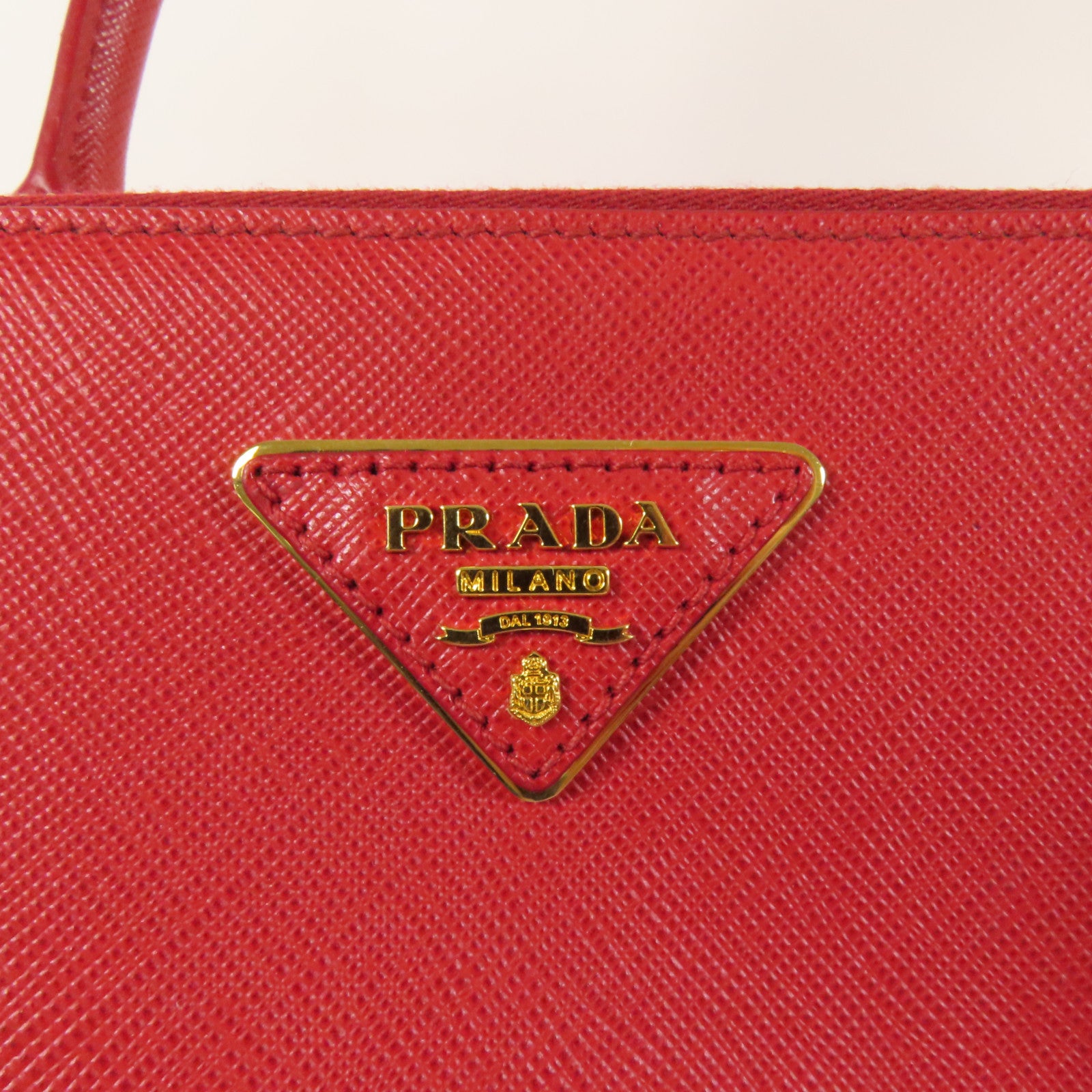 PRADA Saffiano皮革Shoulder Bag金扣手挽肩背兩用袋