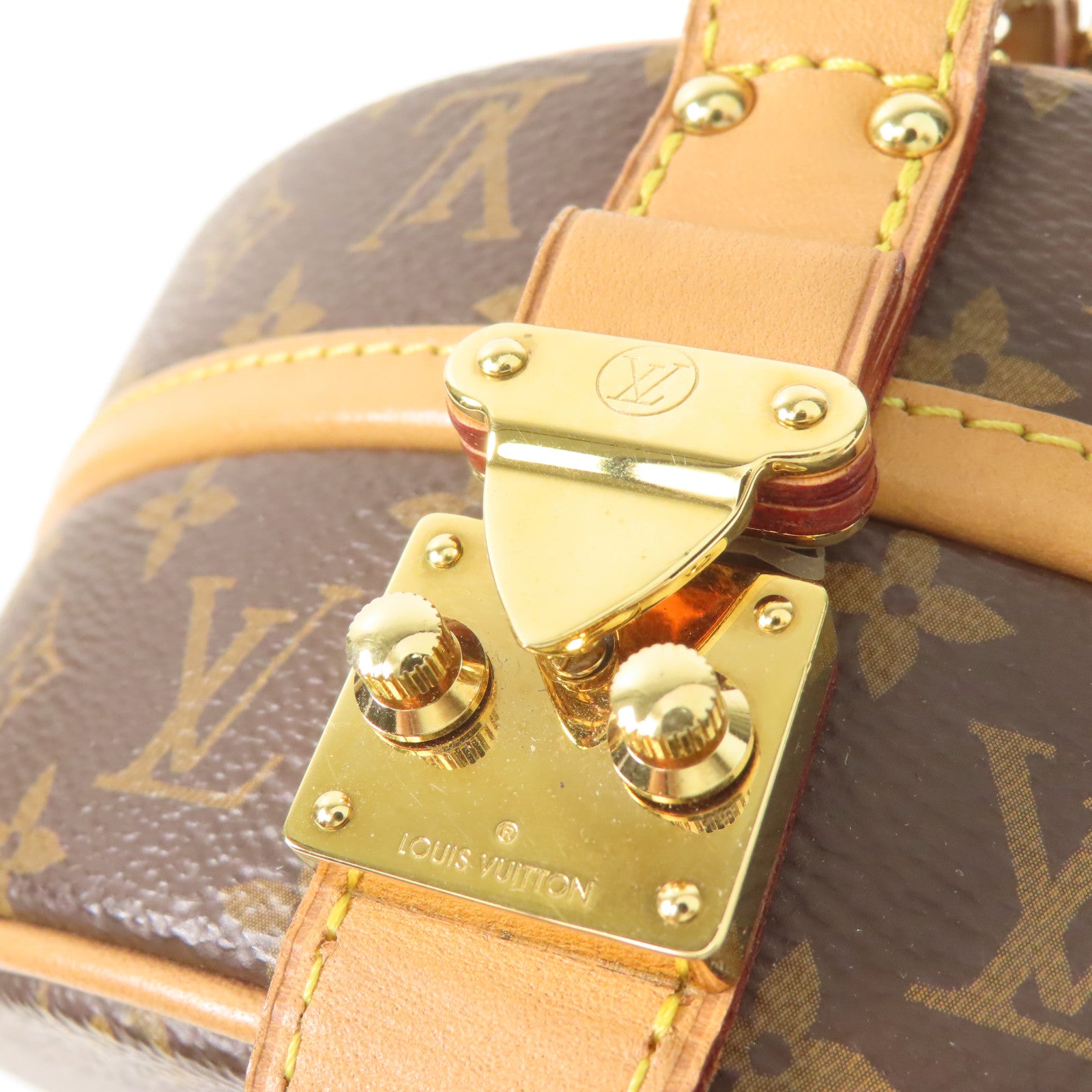 LOUIS VUITTON Monogram Petite Boite Chapeau金扣手挽肩背兩用袋