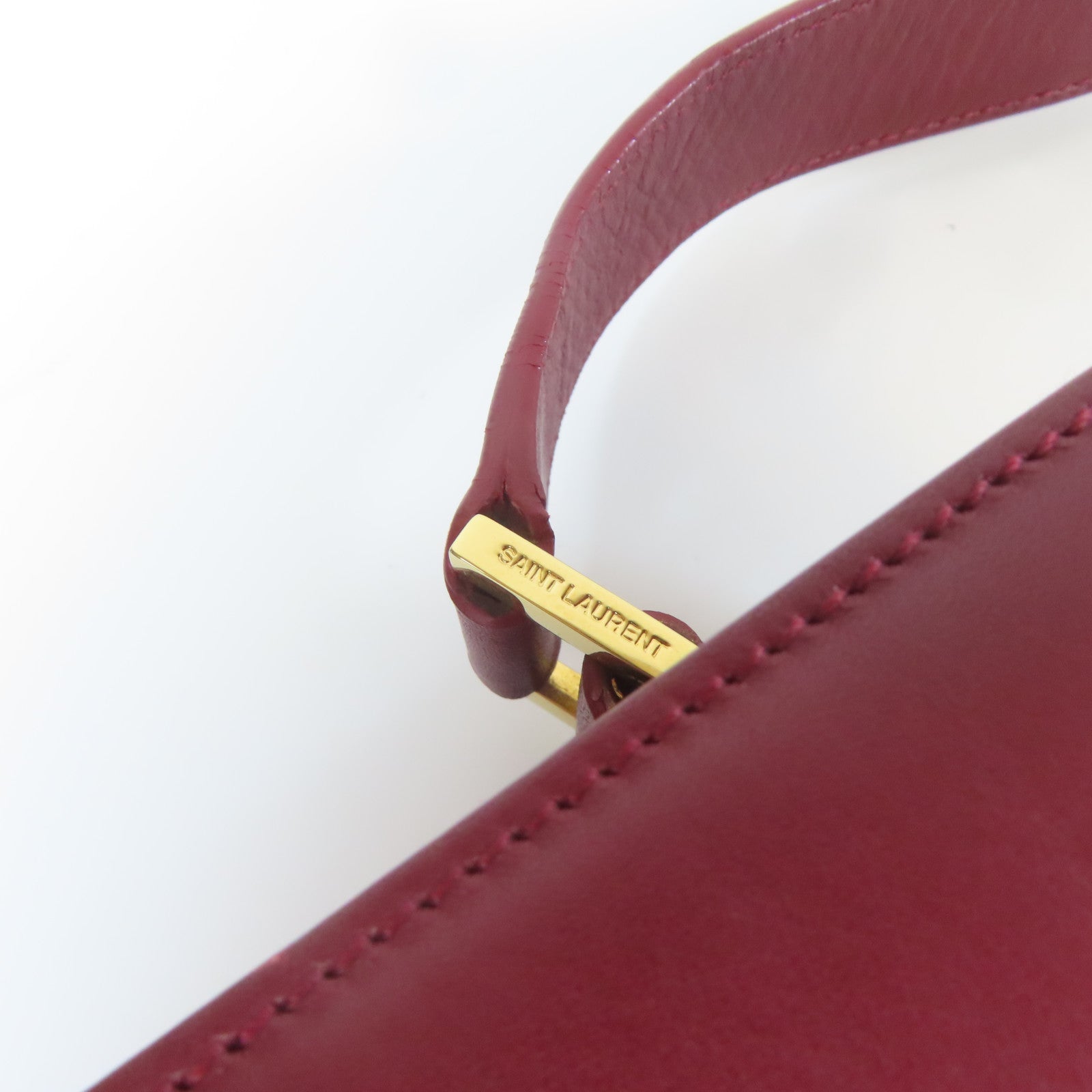 SAINT LAURENT 【激減優惠】牛皮皮革Classic Universite Shoulder Bag金扣肩背袋紅色