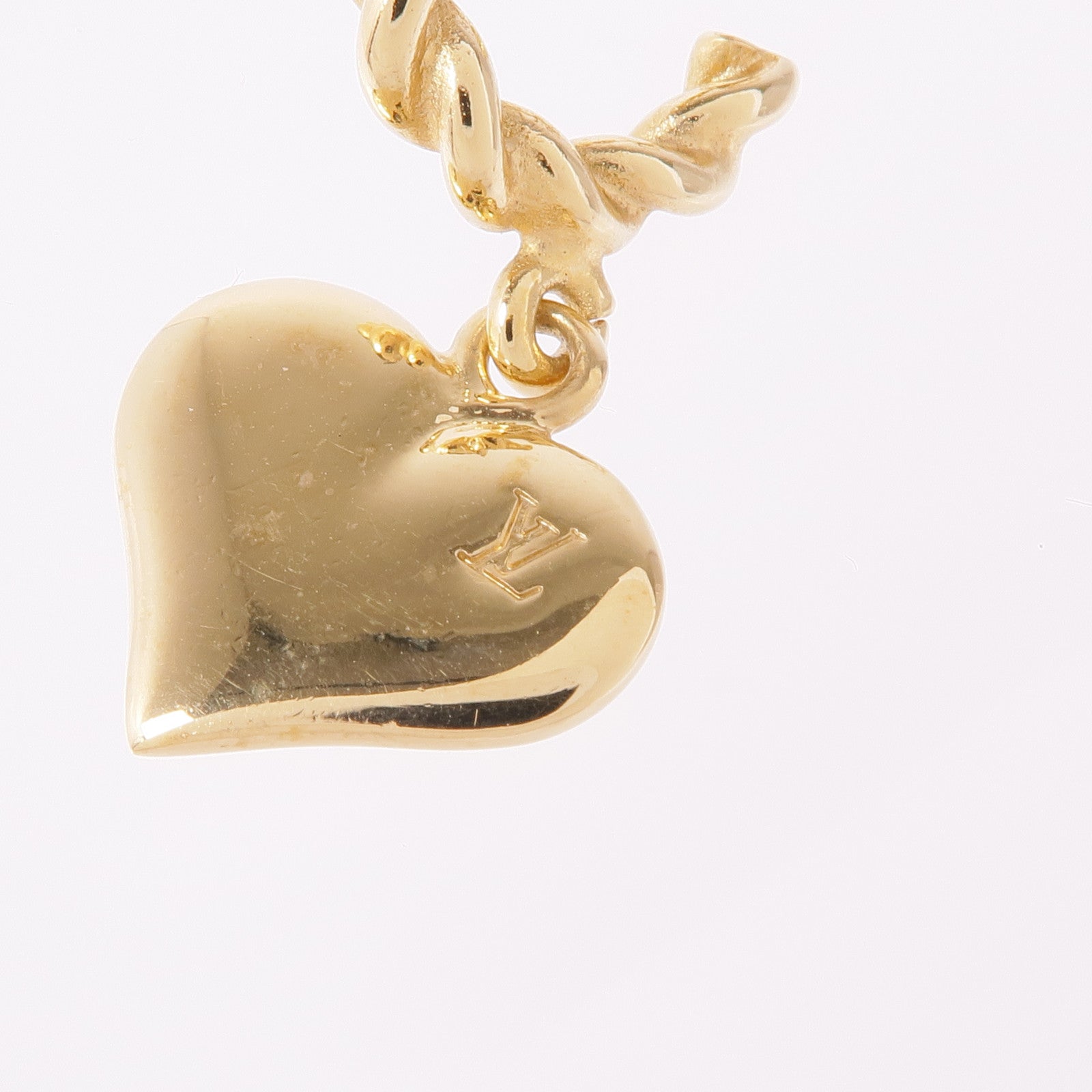 LOUIS VUITTON LV Sweet Monogram Earrings Metal Gold Red