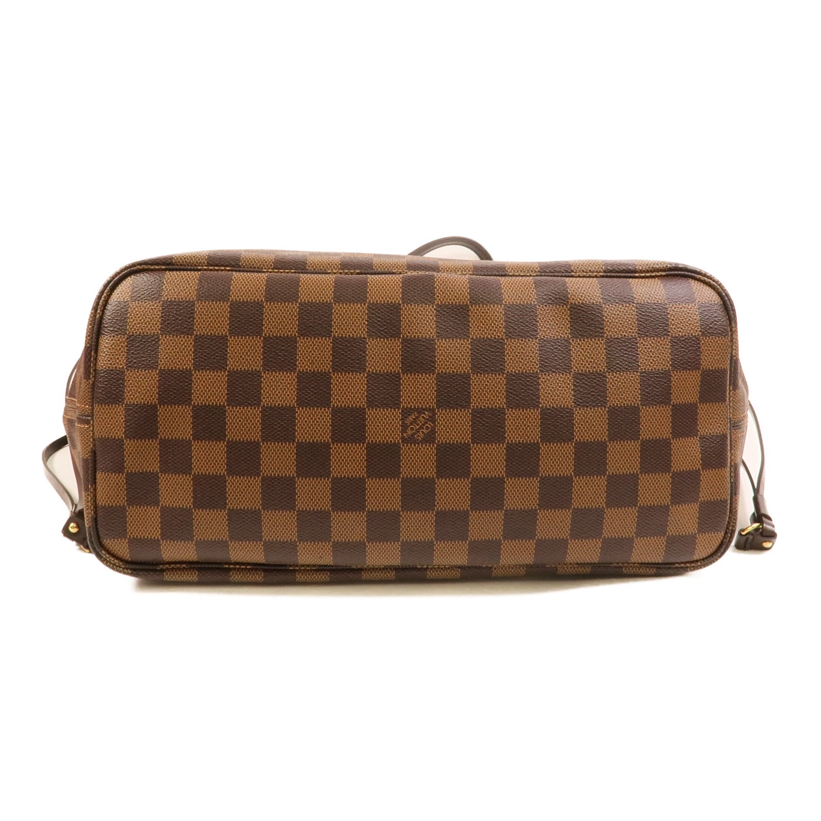 LOUIS VUITTON Damier Neverfull MM金扣手挽袋/肩背袋
