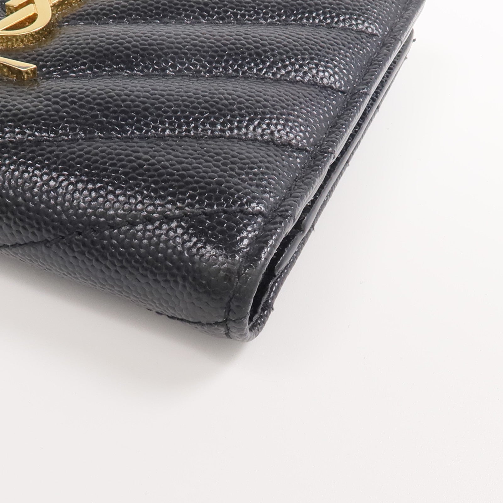 SAINT LAURENT 牛皮皮革Wallet金扣錢包