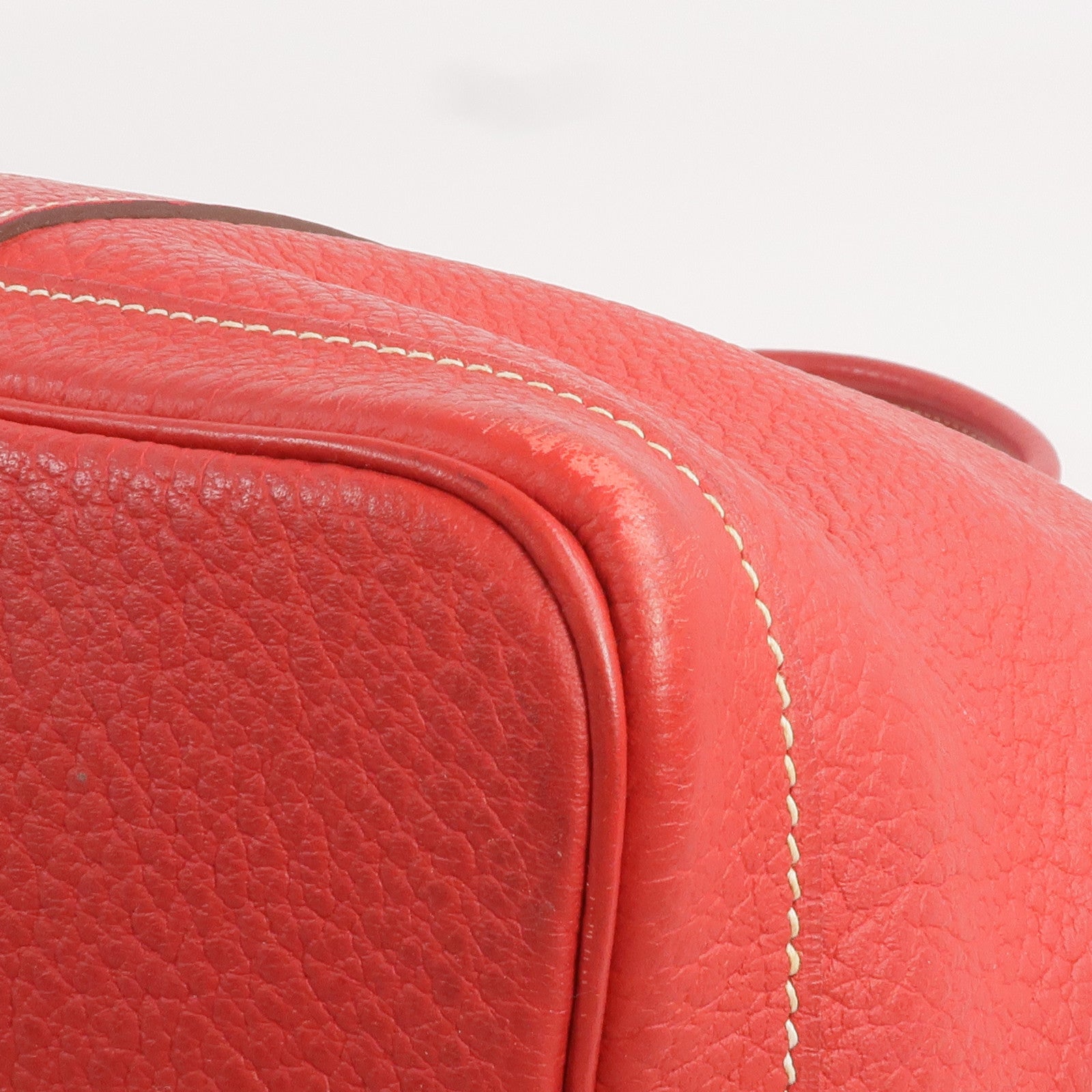 HERMES Clemence皮革Garden Party PM銀扣手挽袋